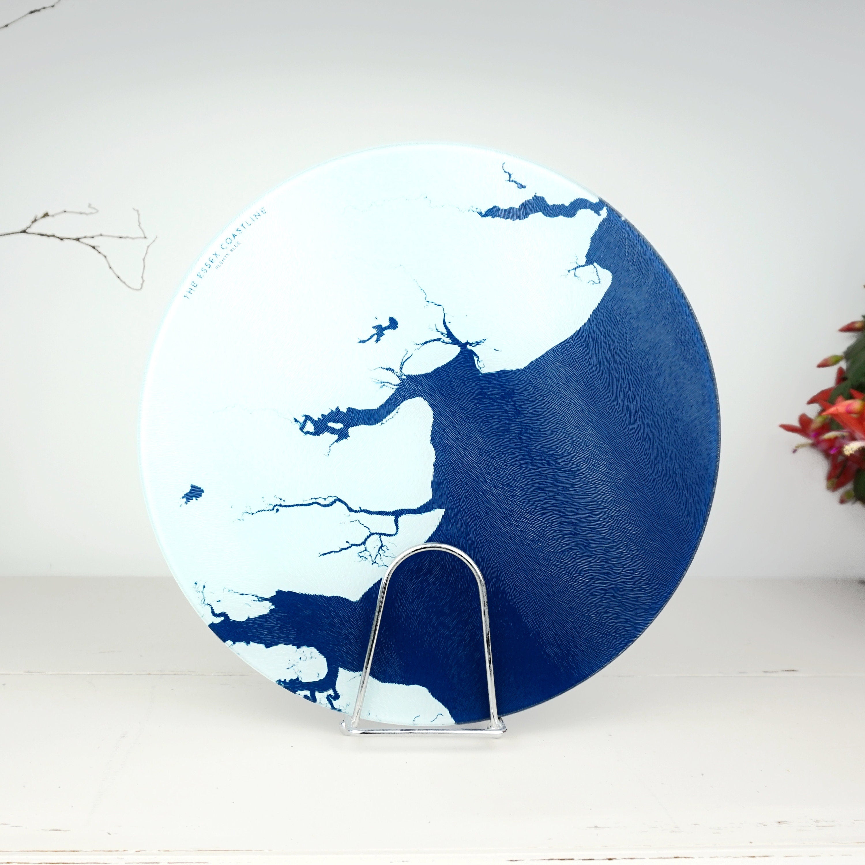 Essex Coast Chopping Board - Essex Map Worktop Saver, Essex Gift,Southend Map, Mersea Island Map Art, Colchester Map, Maldon Map, Thames Map