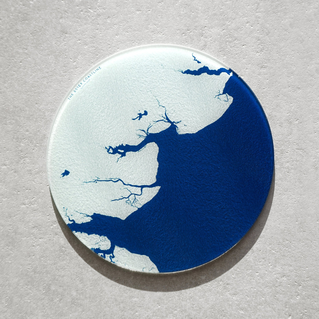 Essex Coast Chopping Board - Essex Map Worktop Saver, Essex Gift,Southend Map, Mersea Island Map Art, Colchester Map, Maldon Map, Thames Map