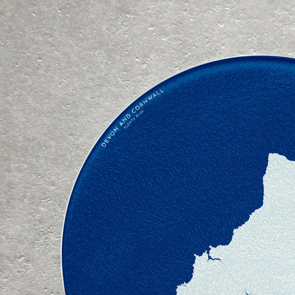 Devon and Cornwall Map Chopping Board - Devon Map, Cornwall Map Art, Worktop Saver, SW Coast, Salcombe Map, Falmouth Map, St Ives Map