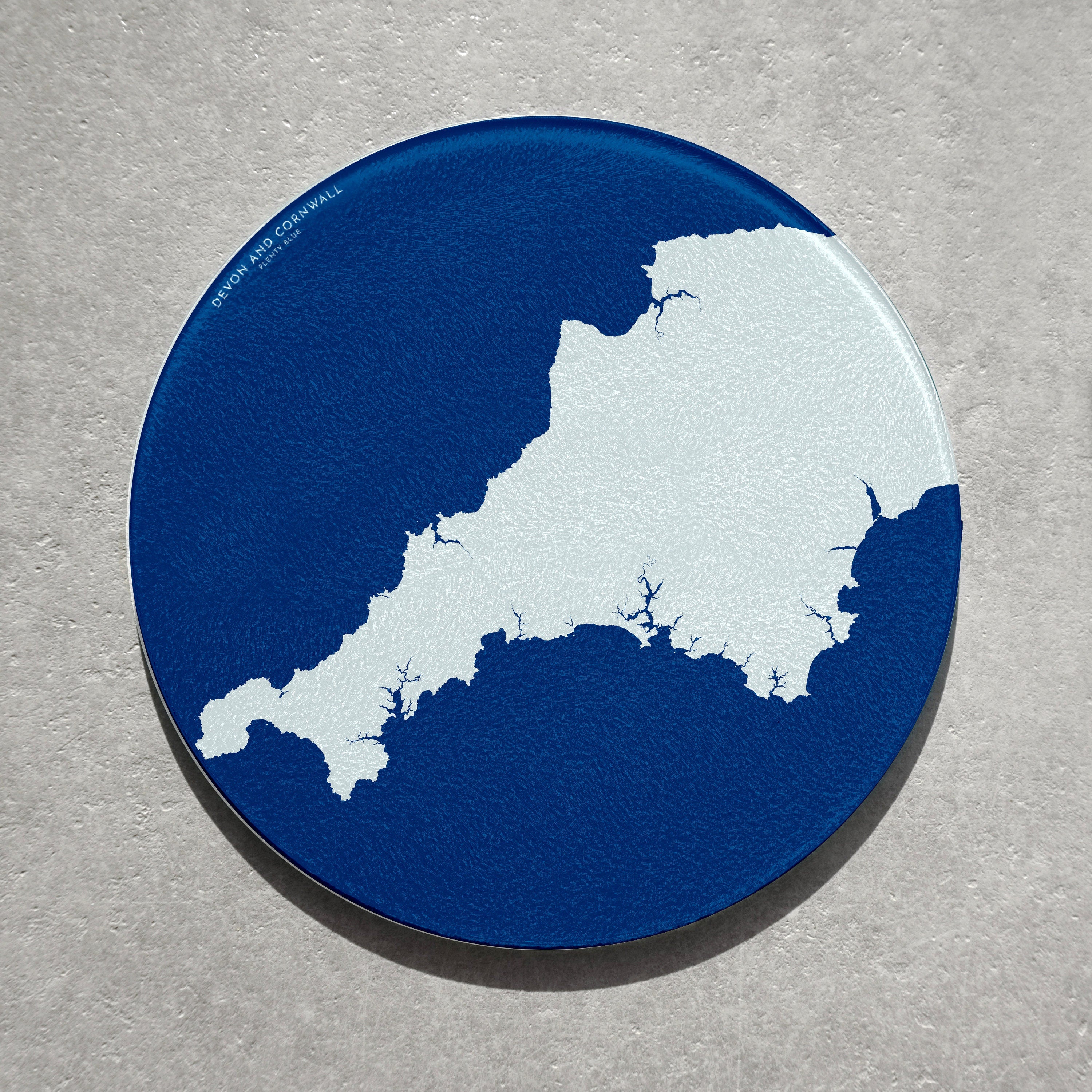 Devon and Cornwall Map Chopping Board - Devon Map, Cornwall Map Art, Worktop Saver, SW Coast, Salcombe Map, Falmouth Map, St Ives Map