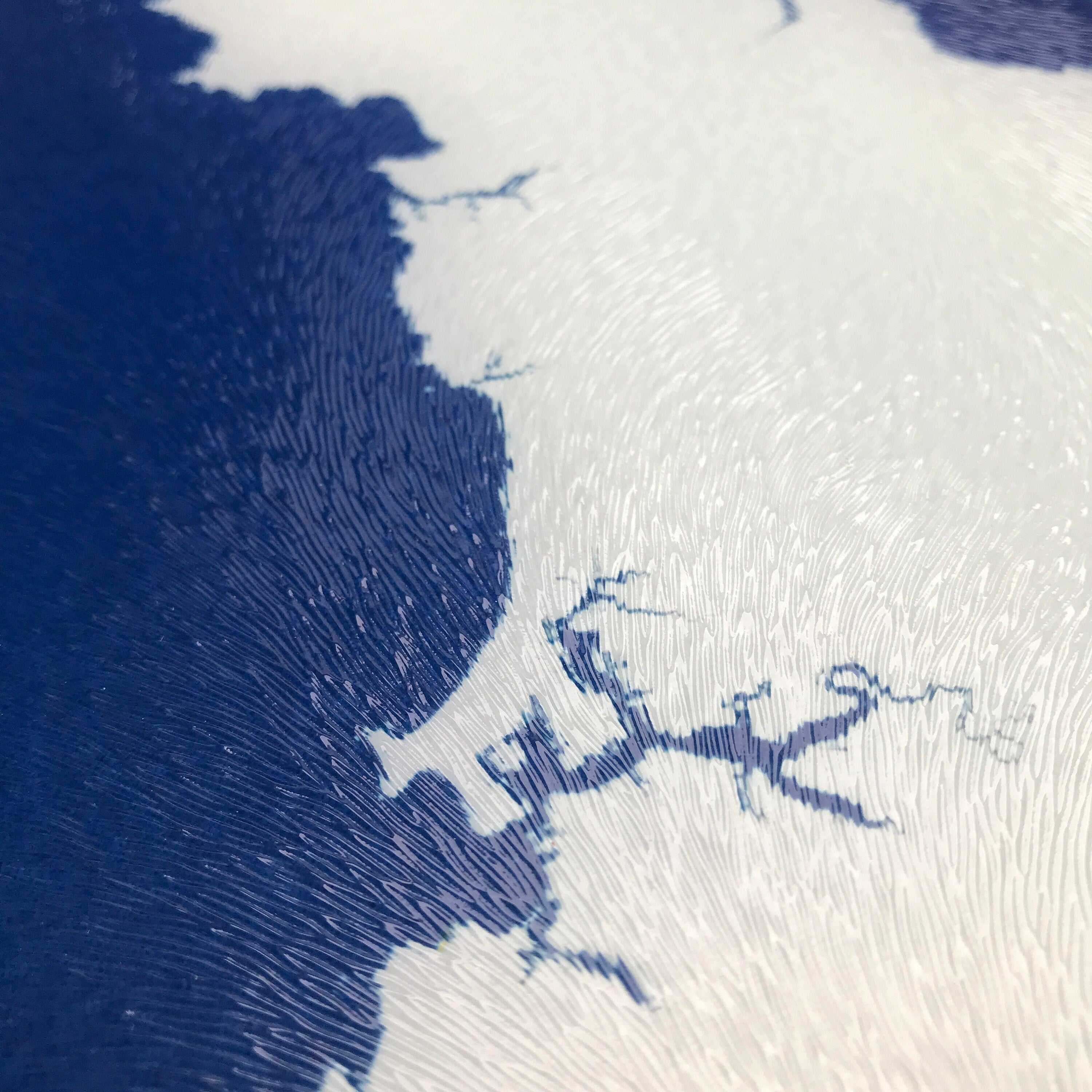 Cornwall Map Chopping Board - Cornwall Map Art, Cornwall Gift, Cornish Gift, Worktop Saver, Coastal home, Falmouth Map Art, St Ives Art