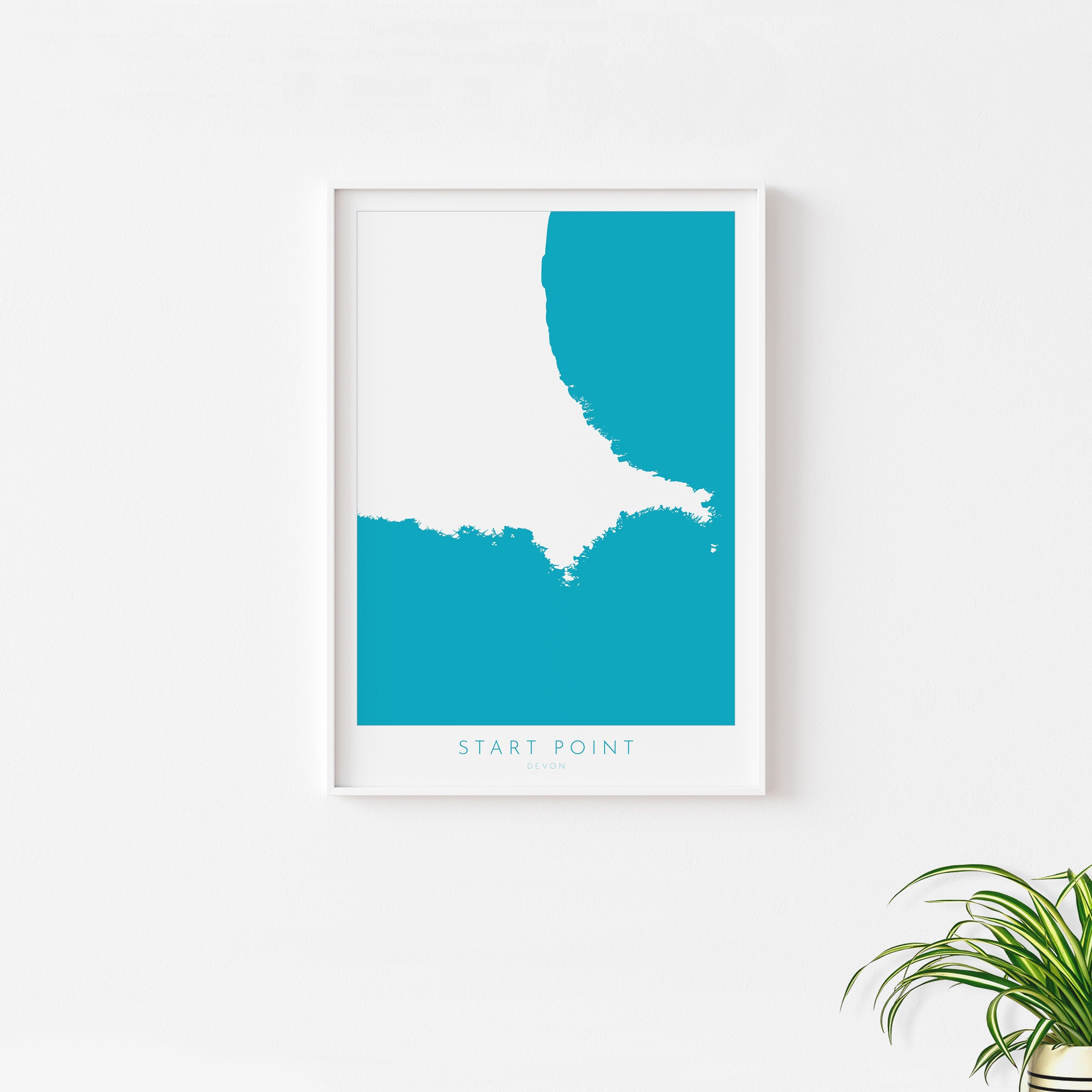 Start Point Print - Devon Map, Start Point Poster, South Hams Art, Hallsands Beach, Mattiscombe Sands, South Devon Art, Nautical Decor