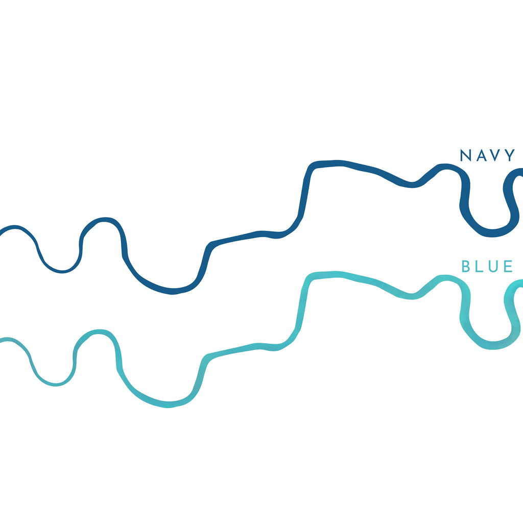 River Thames Print - Marlow to Dartford, Thames Path Art, London Map, The River Thames Print, Richmond, Windsor, Slough, West London