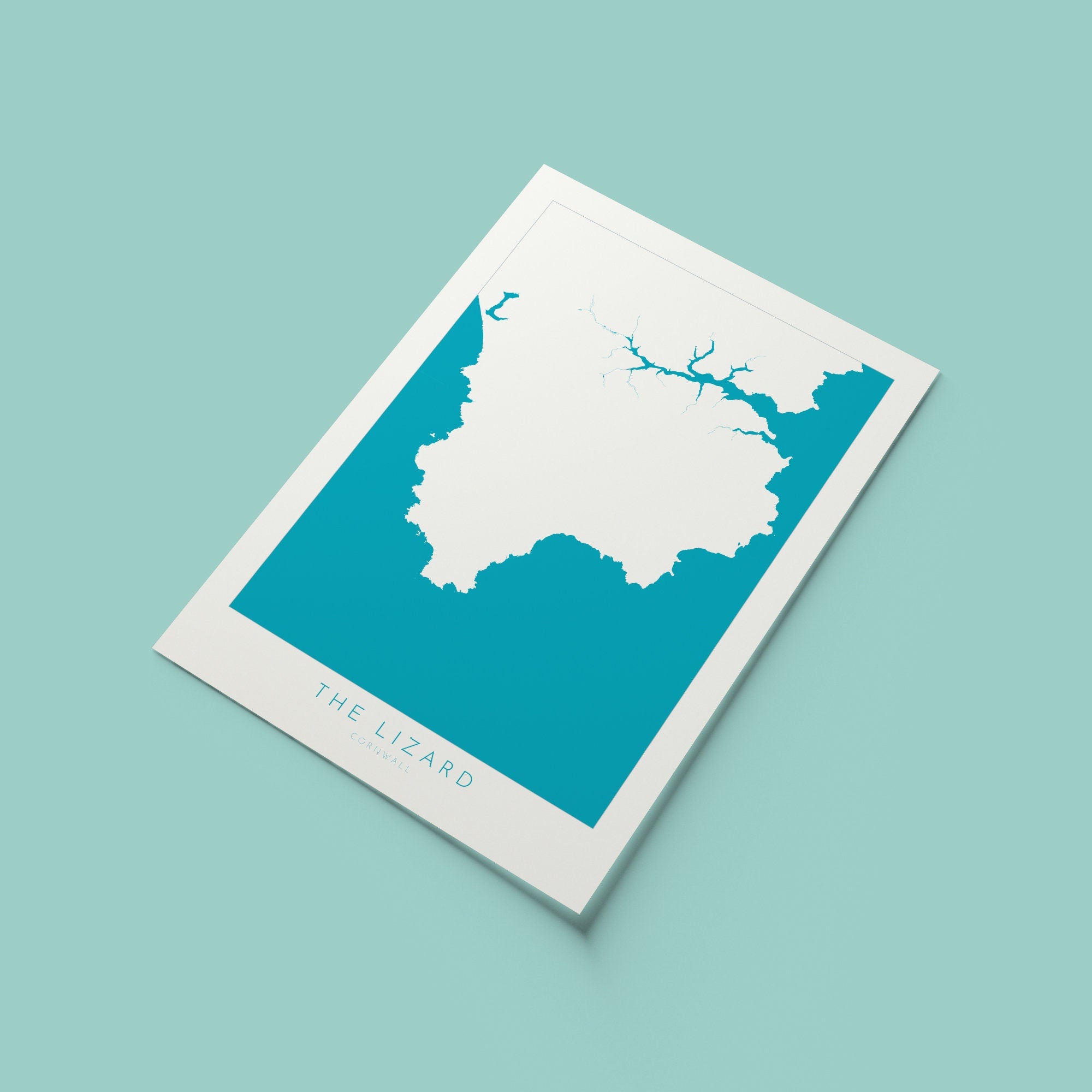 Lizard Peninsula Print - Cornwall Map, Helford River Travel Poster, Cornwall Art, The Lizard Peninsula, South Cornwall, Cornish Coast Print