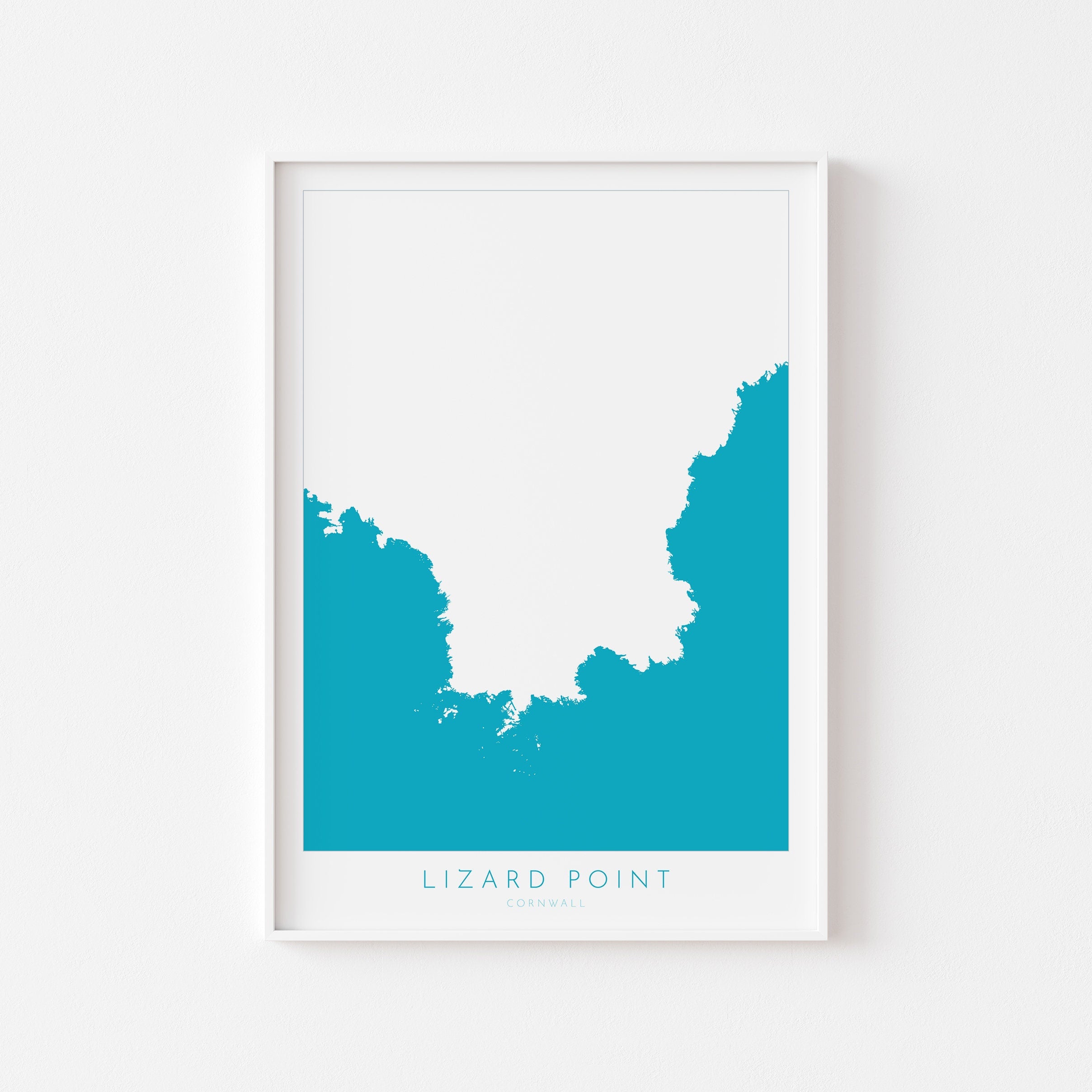 Lizard Point Map - Kynance Cove Travel Print, The Lizard Peninsula, Cornwall Map, Cornwall Art, South Cornwall, Cornish Coast Print