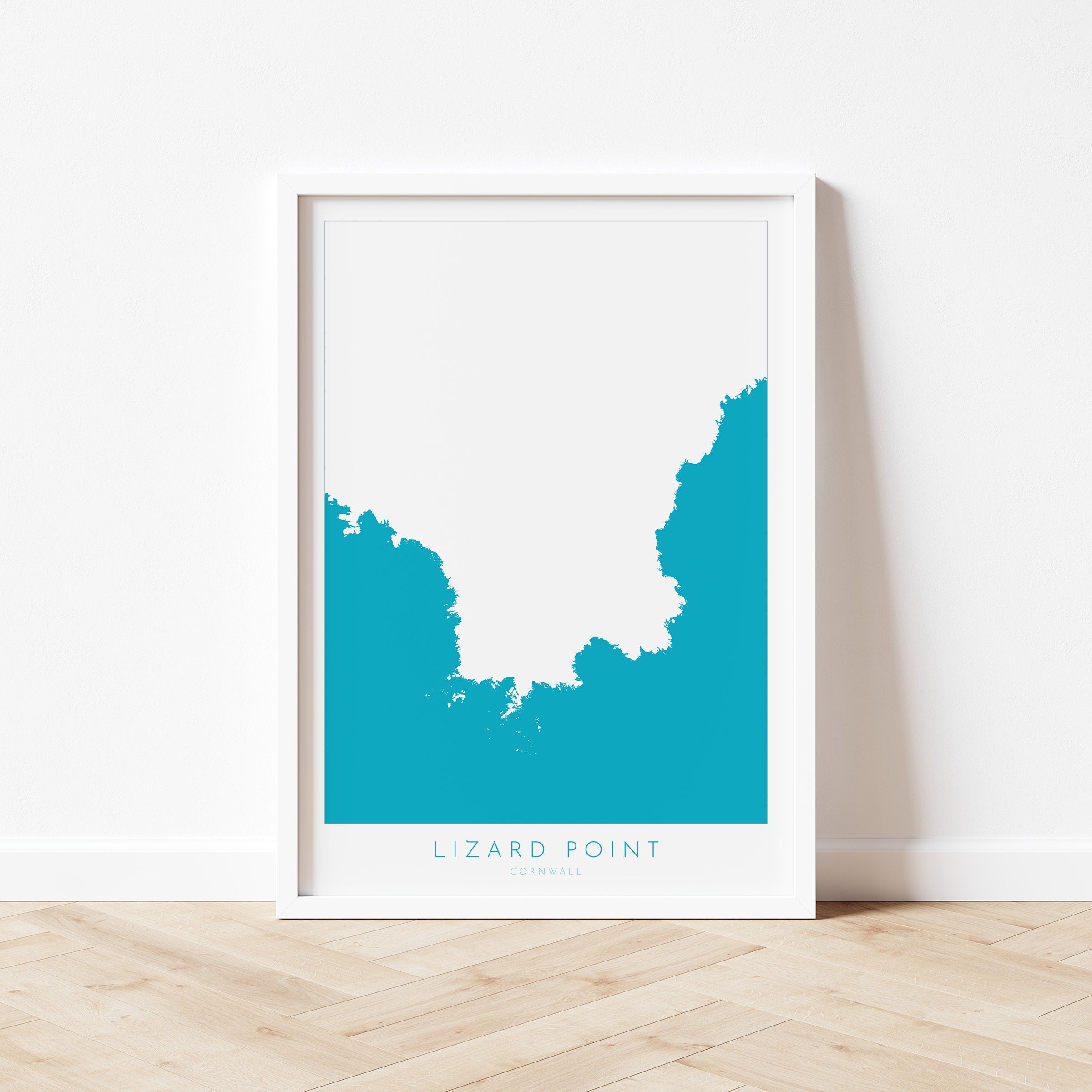 Lizard Point Map - Kynance Cove Travel Print, The Lizard Peninsula, Cornwall Map, Cornwall Art, South Cornwall, Cornish Coast Print
