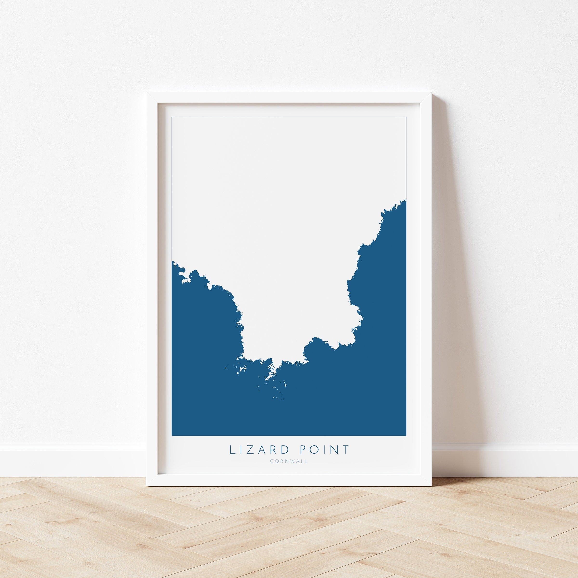 Lizard Point Map - Kynance Cove Travel Print, The Lizard Peninsula, Cornwall Map, Cornwall Art, South Cornwall, Cornish Coast Print