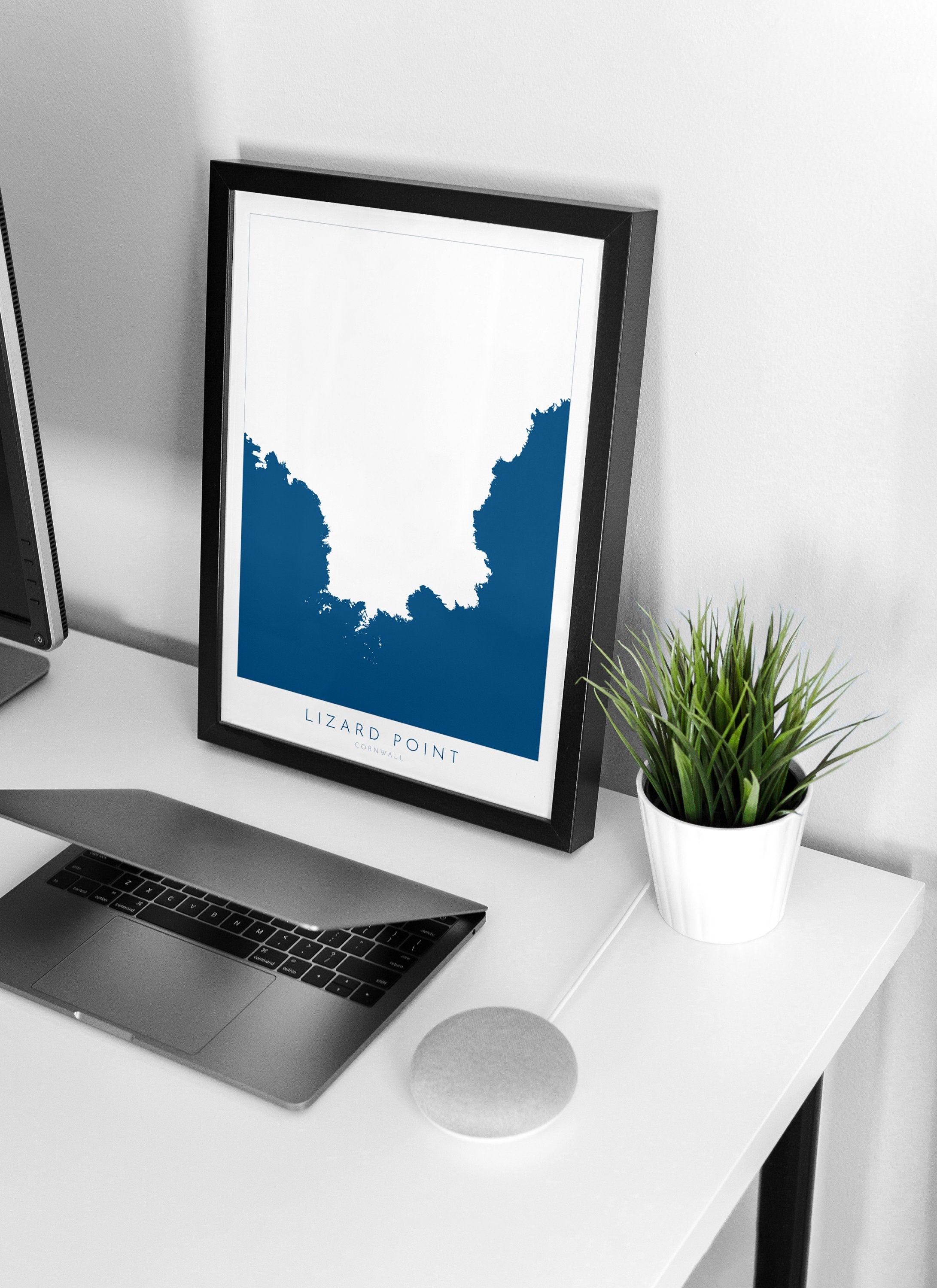 Lizard Point Map - Kynance Cove Travel Print, The Lizard Peninsula, Cornwall Map, Cornwall Art, South Cornwall, Cornish Coast Print