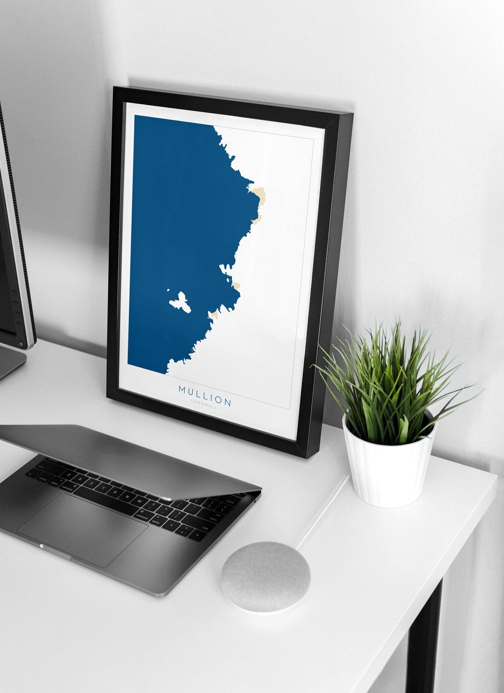 Mullion Cove Print - Cornwall Map, The Lizard Peninsula, Mullion Travel Print, Cornwall Art, South Cornwall, Cornish Coast Print