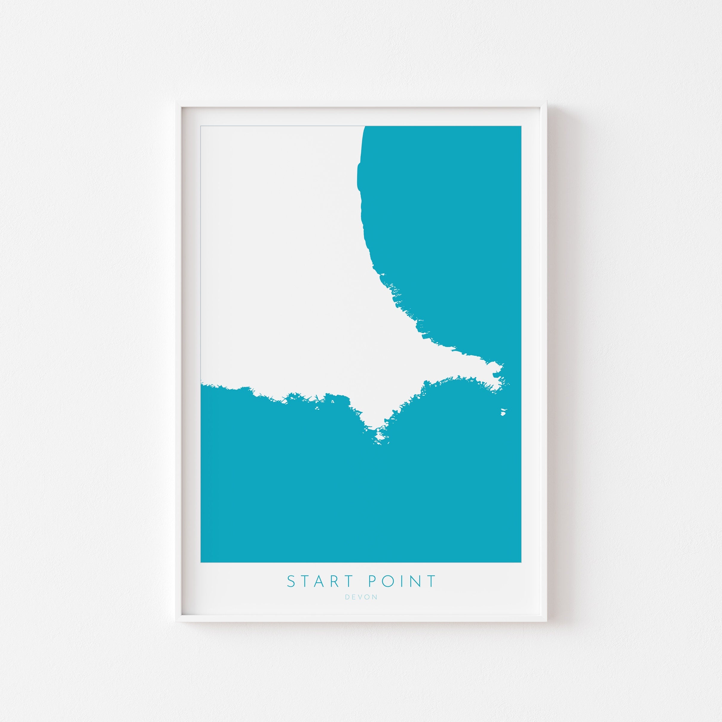 Start Point Print - Devon Map, Start Point Poster, South Hams Art, Hallsands Beach, Mattiscombe Sands, South Devon Art, Nautical Decor