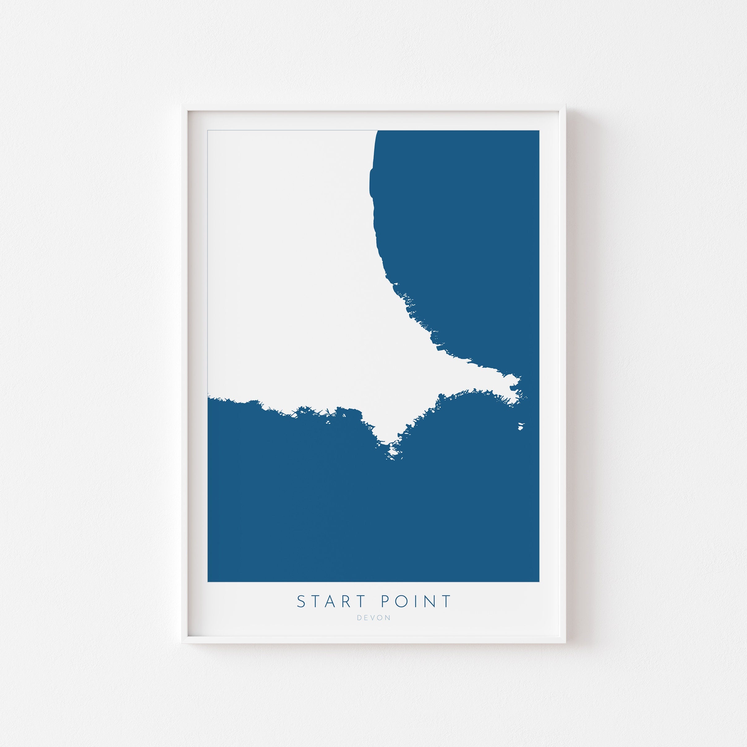 Start Point Print - Devon Map, Start Point Poster, South Hams Art, Hallsands Beach, Mattiscombe Sands, South Devon Art, Nautical Decor