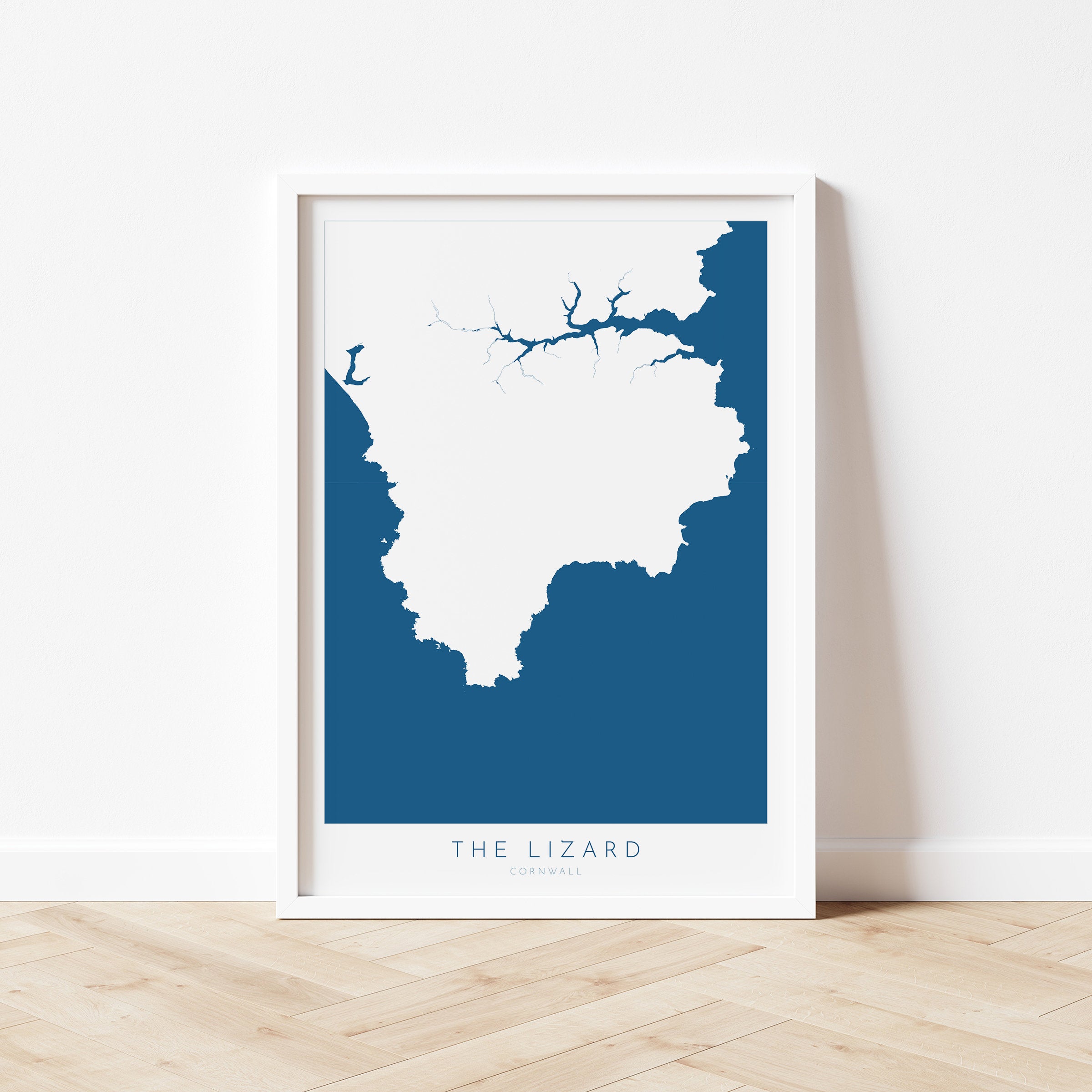 Lizard Peninsula Print - Cornwall Map, Helford River Travel Poster, Cornwall Art, The Lizard Peninsula, South Cornwall, Cornish Coast Print
