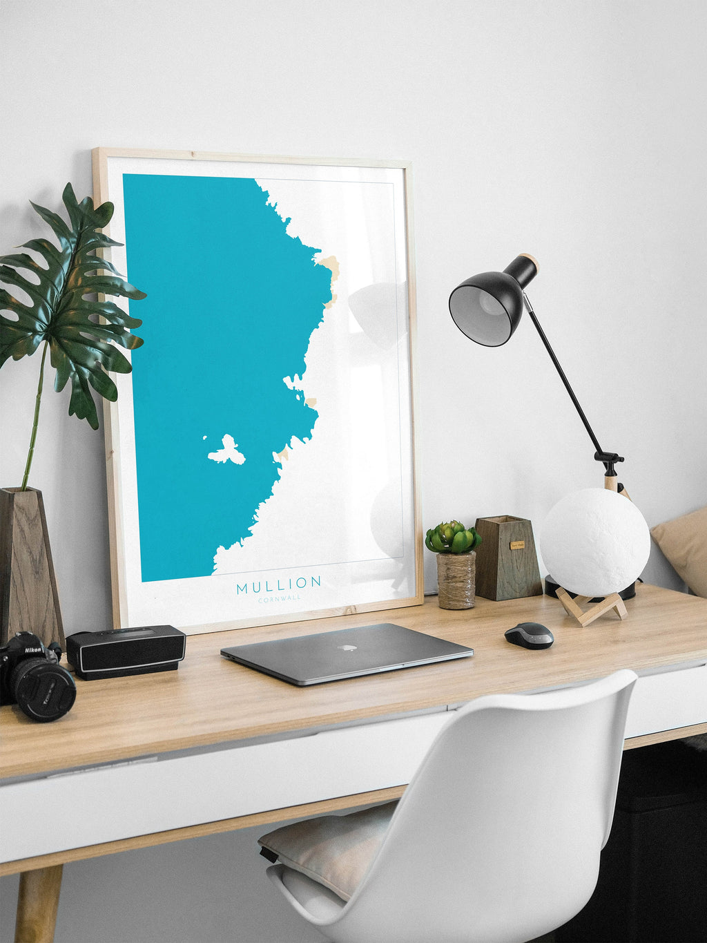 Mullion Cove Print - Cornwall Map, The Lizard Peninsula, Mullion Travel Print, Cornwall Art, South Cornwall, Cornish Coast Print