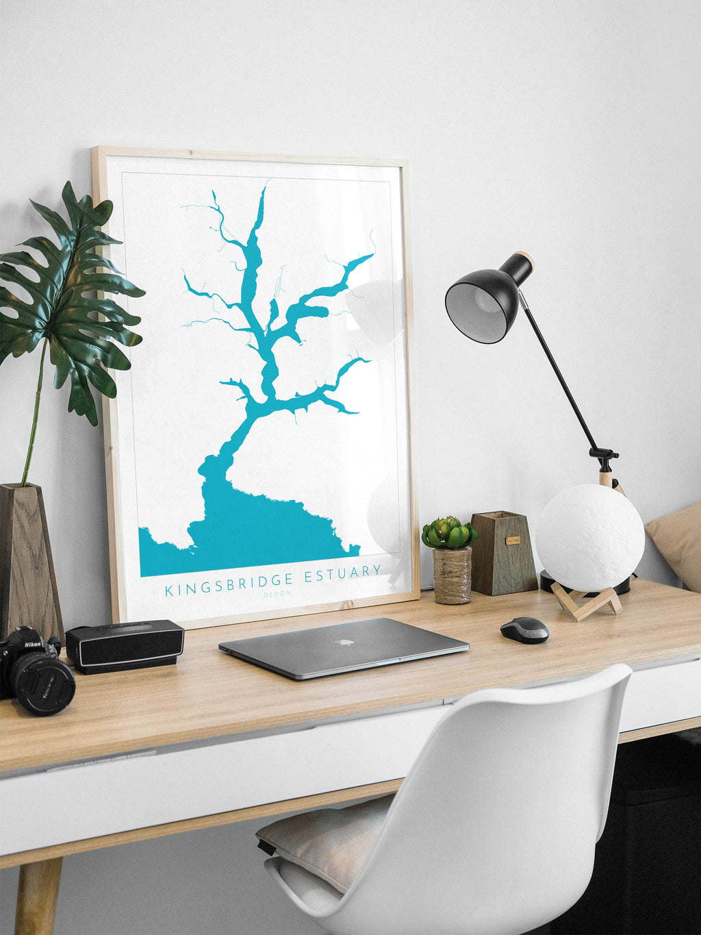 The Kingsbridge Estuary Print, Salcombe Map, Devon Art, Salcombe Art, Map Art, Devon Map, Salcombe Estuary