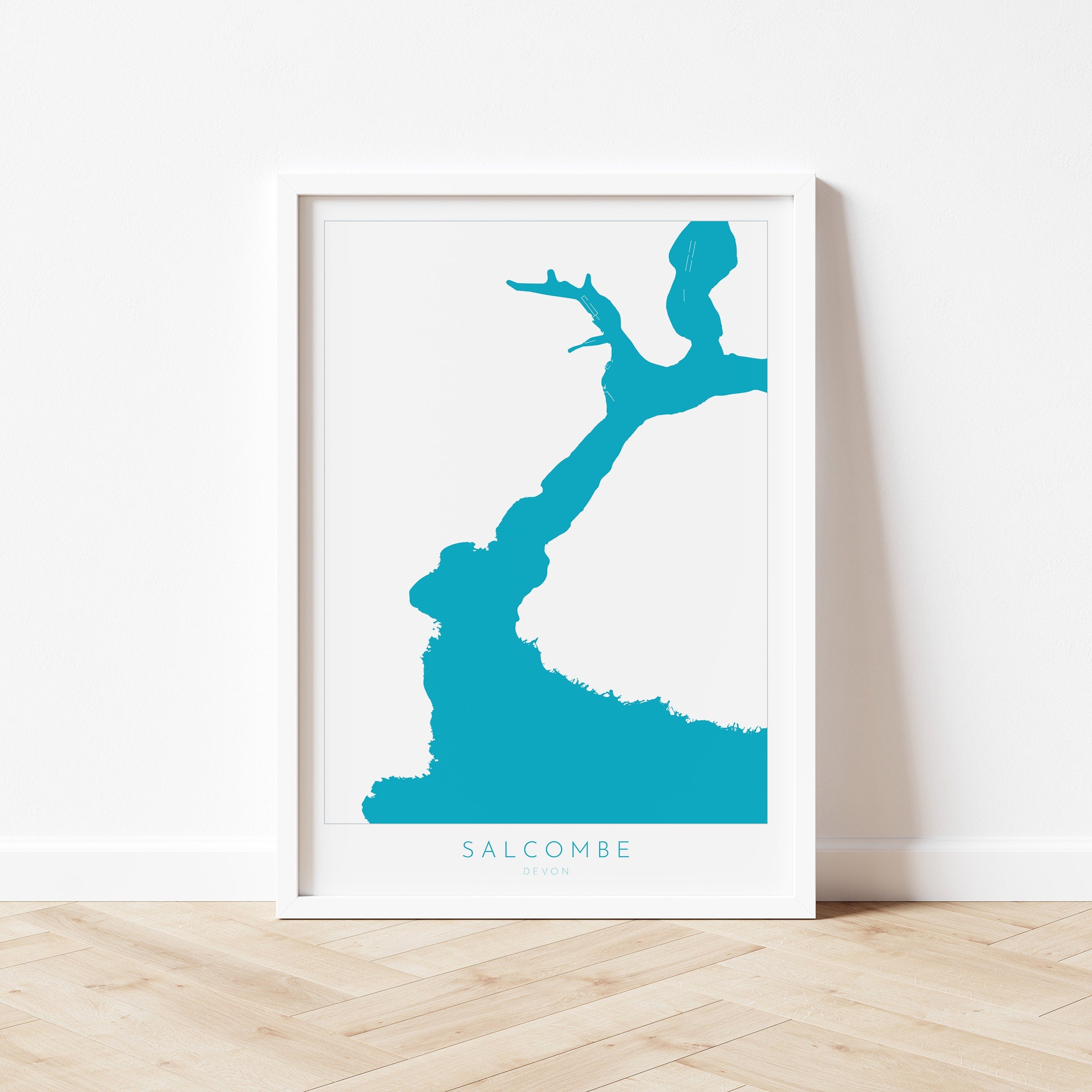 Salcombe Print - Salcombe Map, Devon Art, Salcombe Art, Map Art, Devon Map, Salcombe Estuary, Kingsbridge Estuary