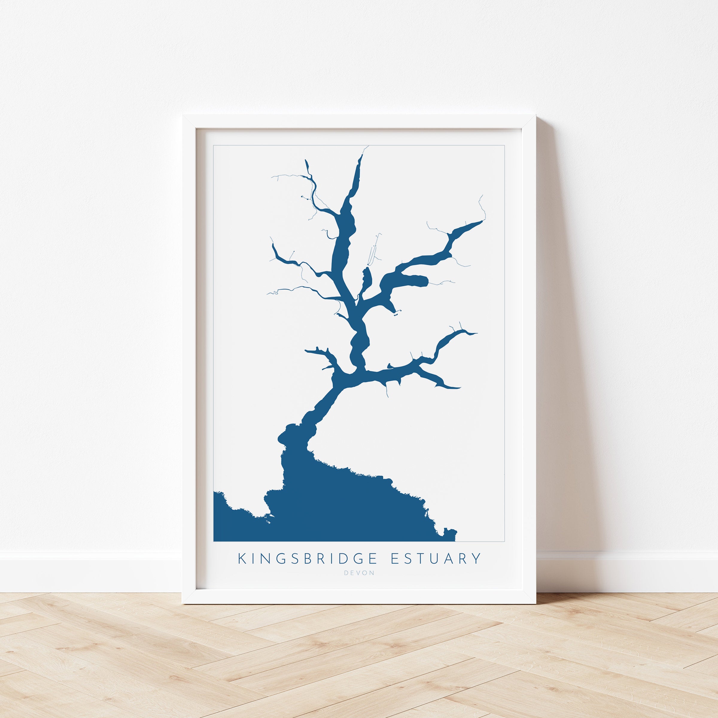 The Kingsbridge Estuary Print, Salcombe Map, Devon Art, Salcombe Art, Map Art, Devon Map, Salcombe Estuary