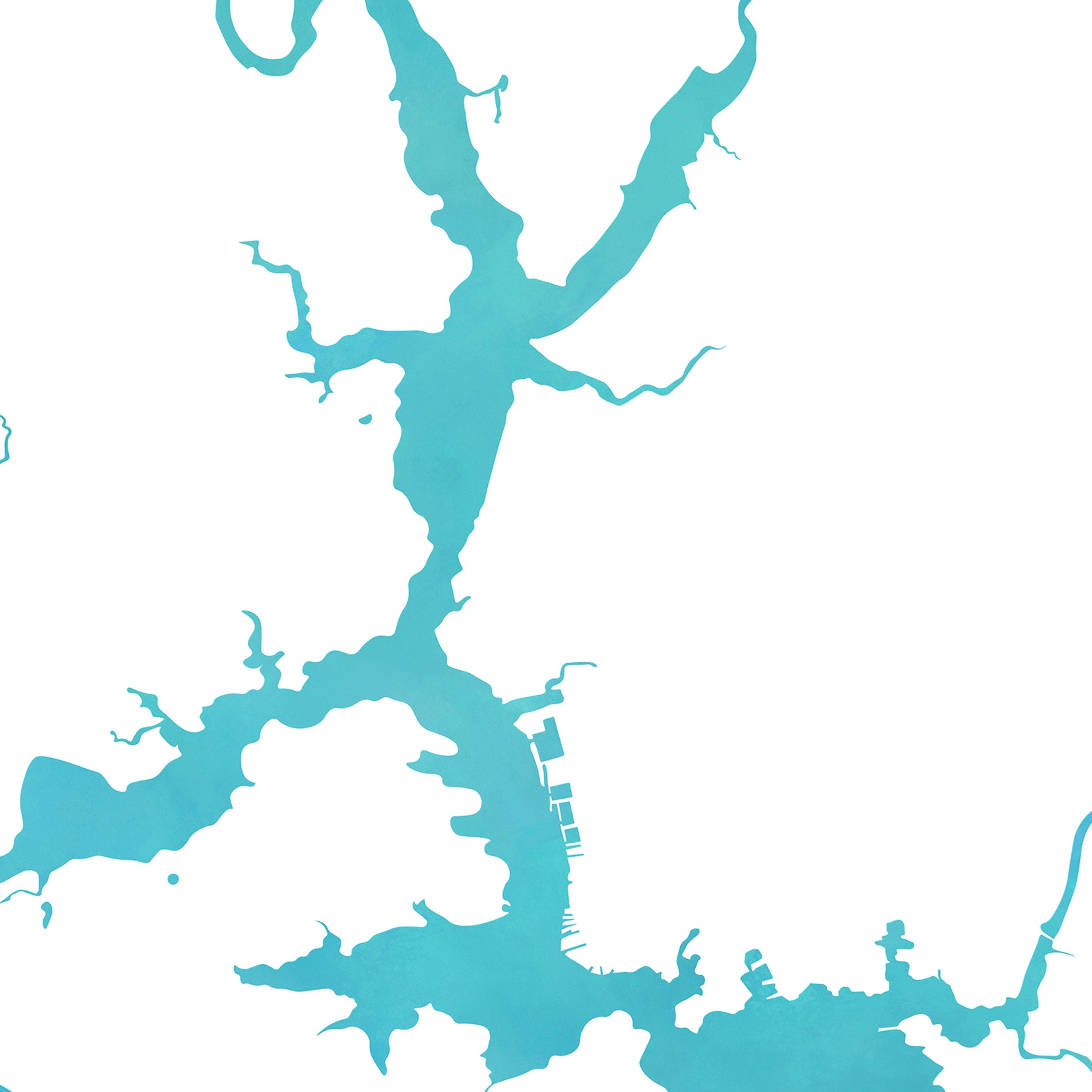 The Tamar Estuary Print, Devon Art, Plymouth Art, Map Art, Cornwall Art, River Tamar Art