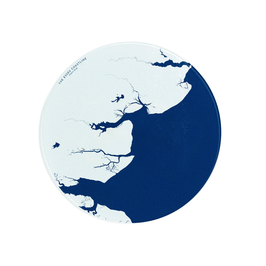 Essex Coast Chopping Board - Essex Map Worktop Saver, Essex Gift,Southend Map, Mersea Island Map Art, Colchester Map, Maldon Map, Thames Map