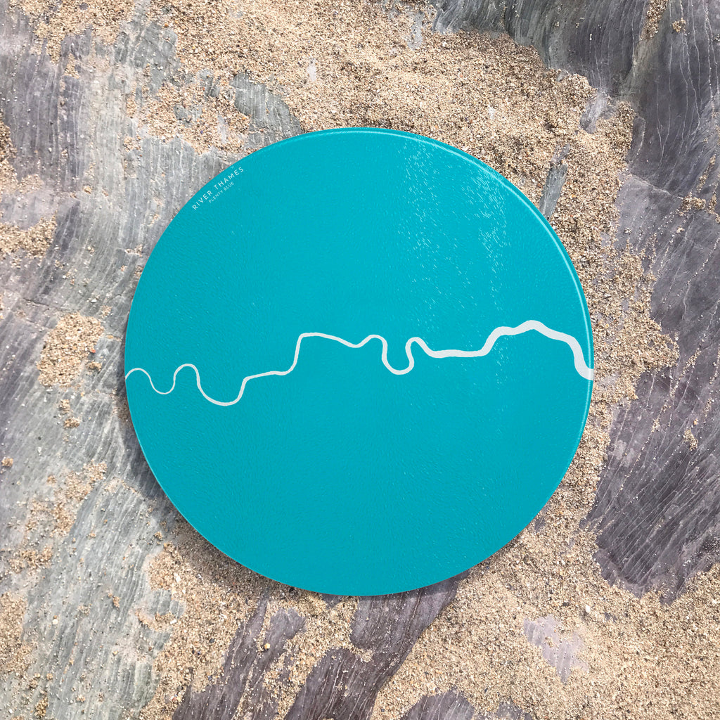 River Thames Map Chopping Board - London Map, River Thames Art, Worktop Saver, London Art, London Gift, River Art, Unique Wedding Gift
