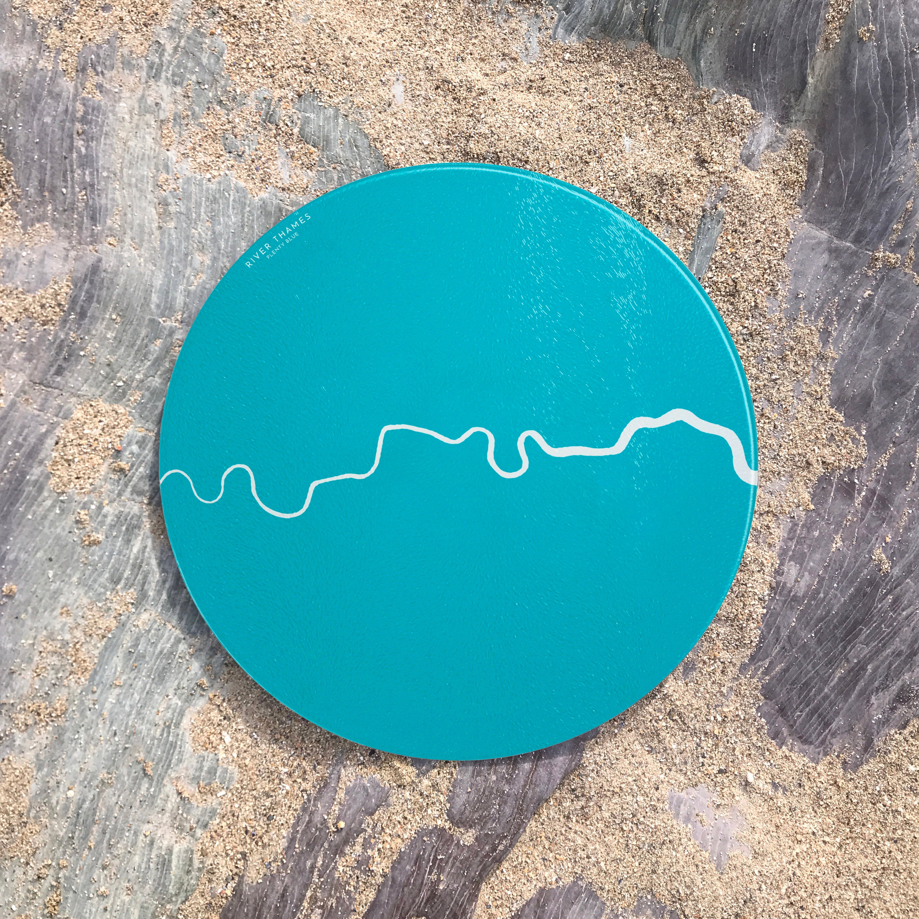 River Thames Map Chopping Board - London Map, River Thames Art, Worktop Saver, London Art, London Gift, River Art, Unique Wedding Gift