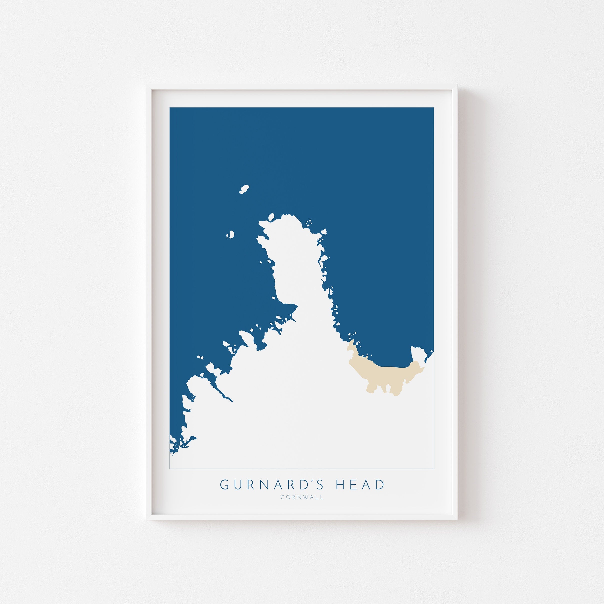 Gurnard's Head Print- Cornwall, Porthmeor, Cornwall Map, Cornwall Coast, Cornwall Travel Print, Cornwall Art