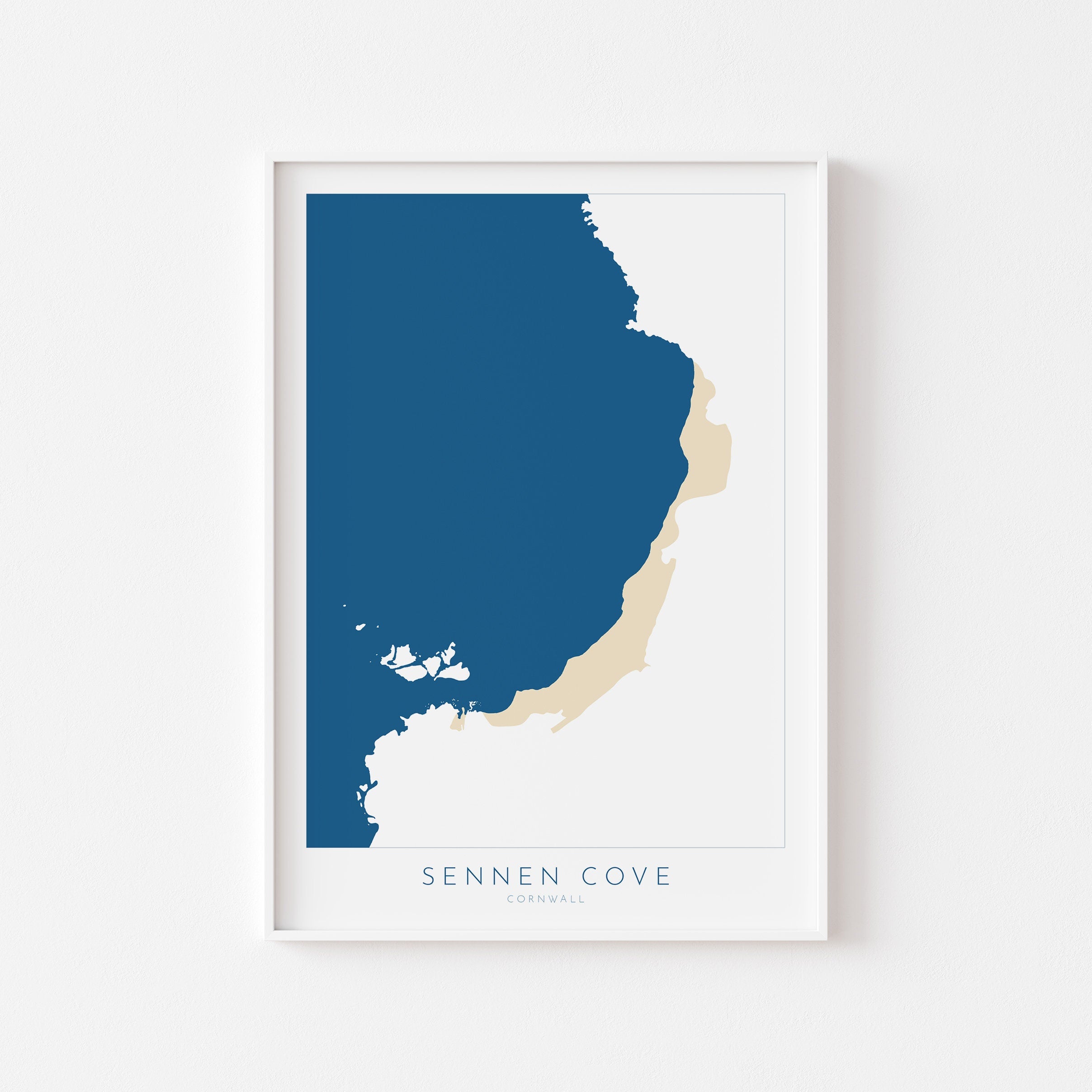 Sennen Cove Print- Cornwall Art, Sennen Beach Art, Cornwall Map, Cornwall Coast, Cornwall Travel Print, Cornwall Art, Sennen Map