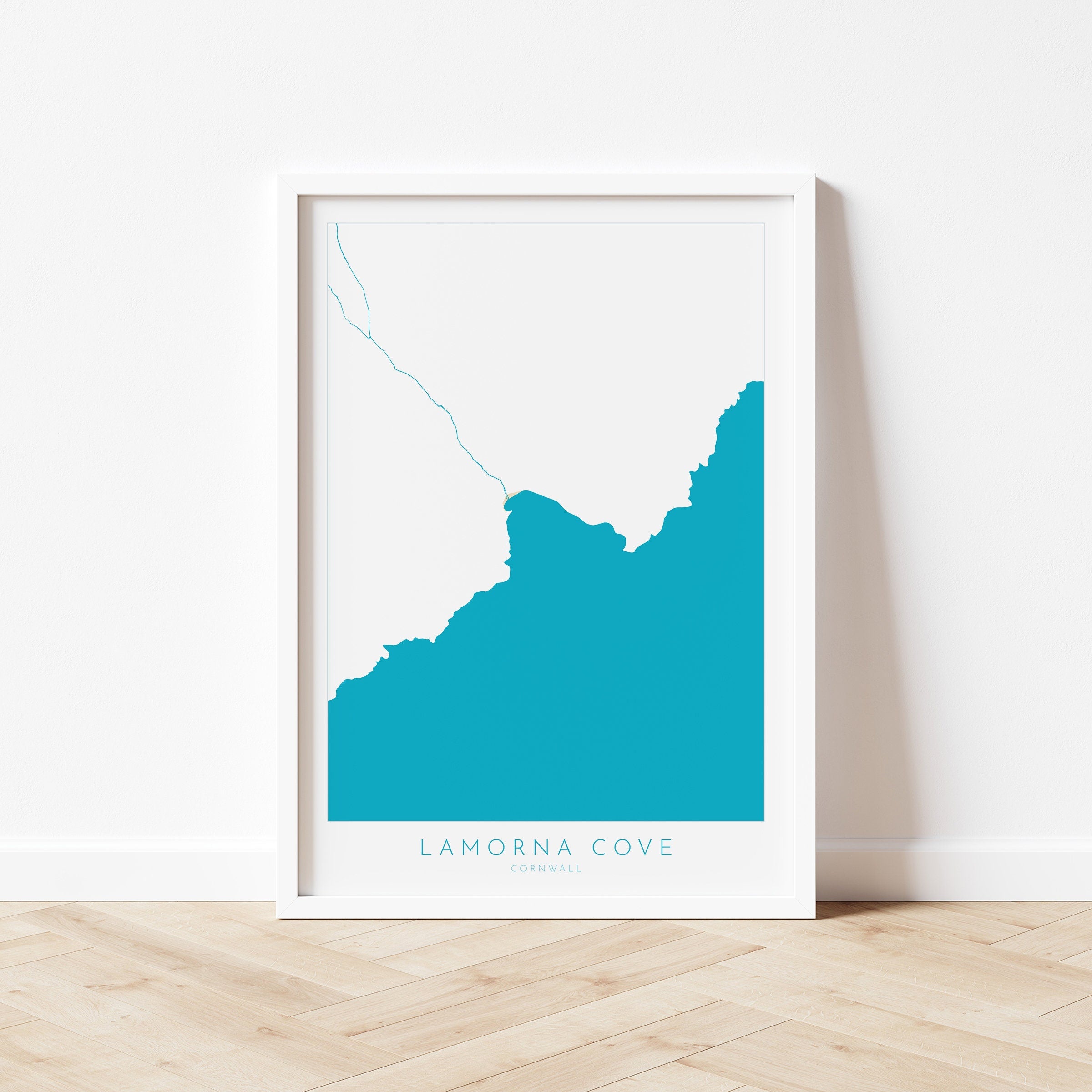 Lamorna Cove Print- Lamorna Cove Beach, Cornwall Art, Cornwall Beach Art , Cornwall Map, Cornwall Coast, Lamorna Map, Cornwall Art