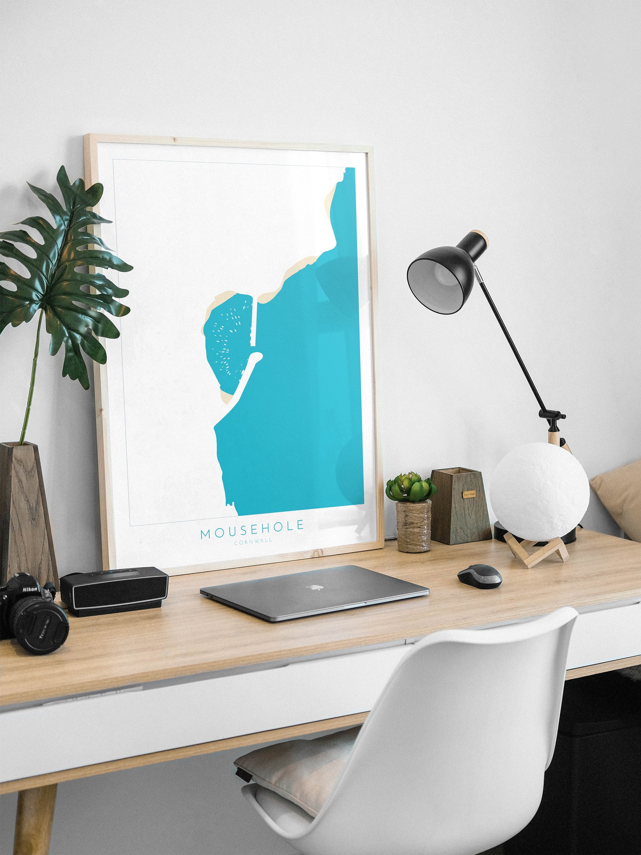 Mousehole Print- Mousehole Harbour, Cornwall Art, Cornwall Beach Art , Cornwall Map, Cornwall Coast, Mousehole Map, Cornwall Art