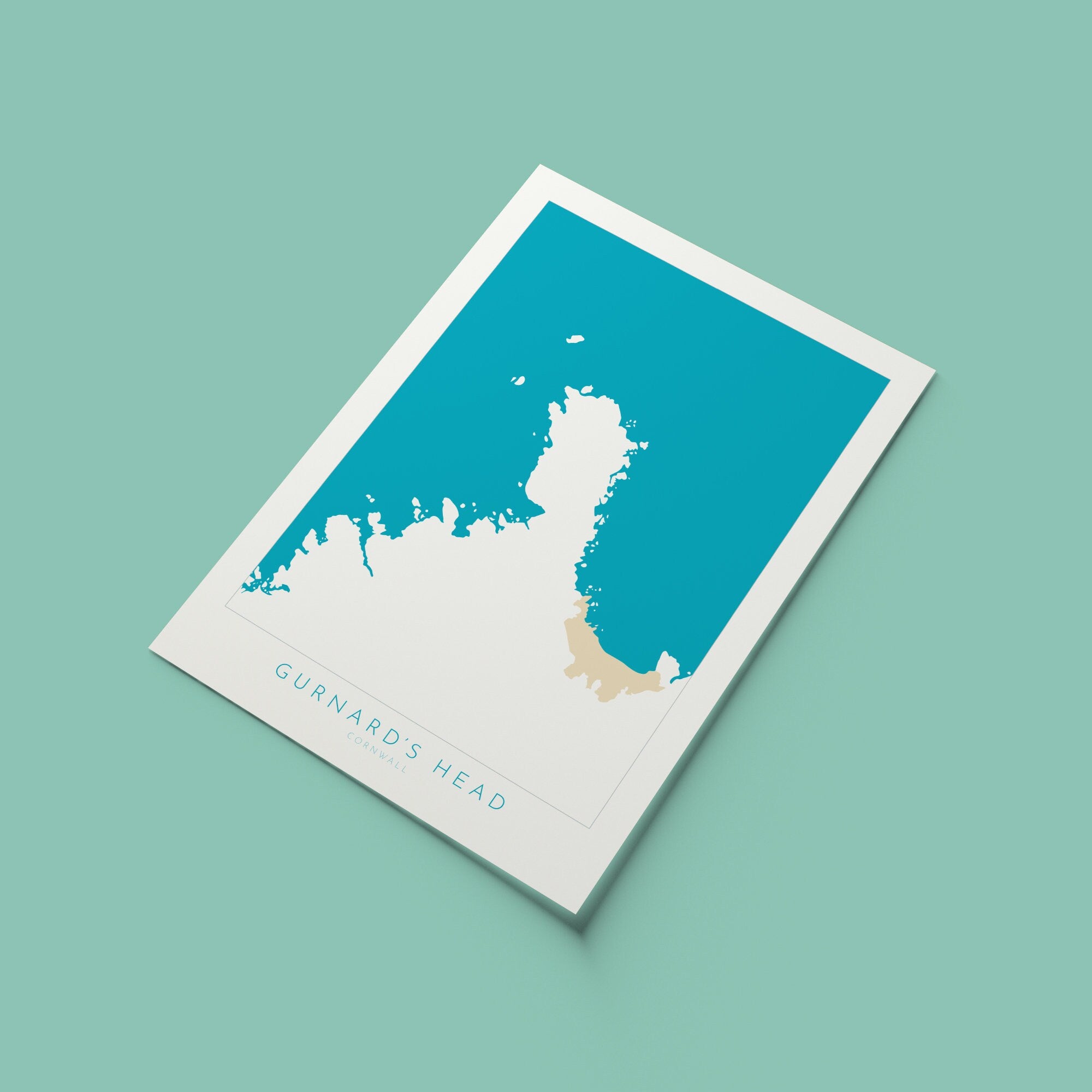 Gurnard's Head Print- Cornwall, Porthmeor, Cornwall Map, Cornwall Coast, Cornwall Travel Print, Cornwall Art