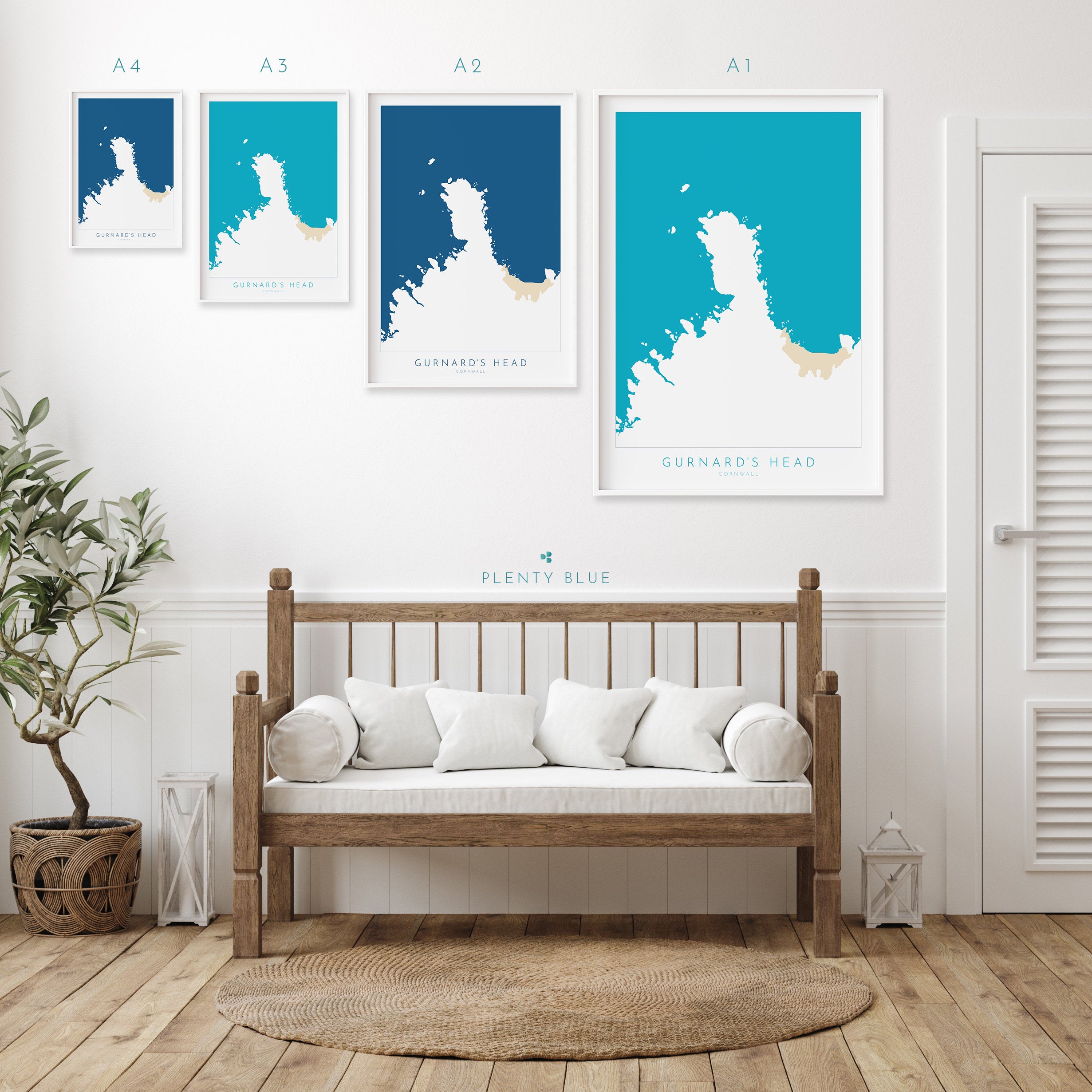 Gurnard's Head Print- Cornwall, Porthmeor, Cornwall Map, Cornwall Coast, Cornwall Travel Print, Cornwall Art