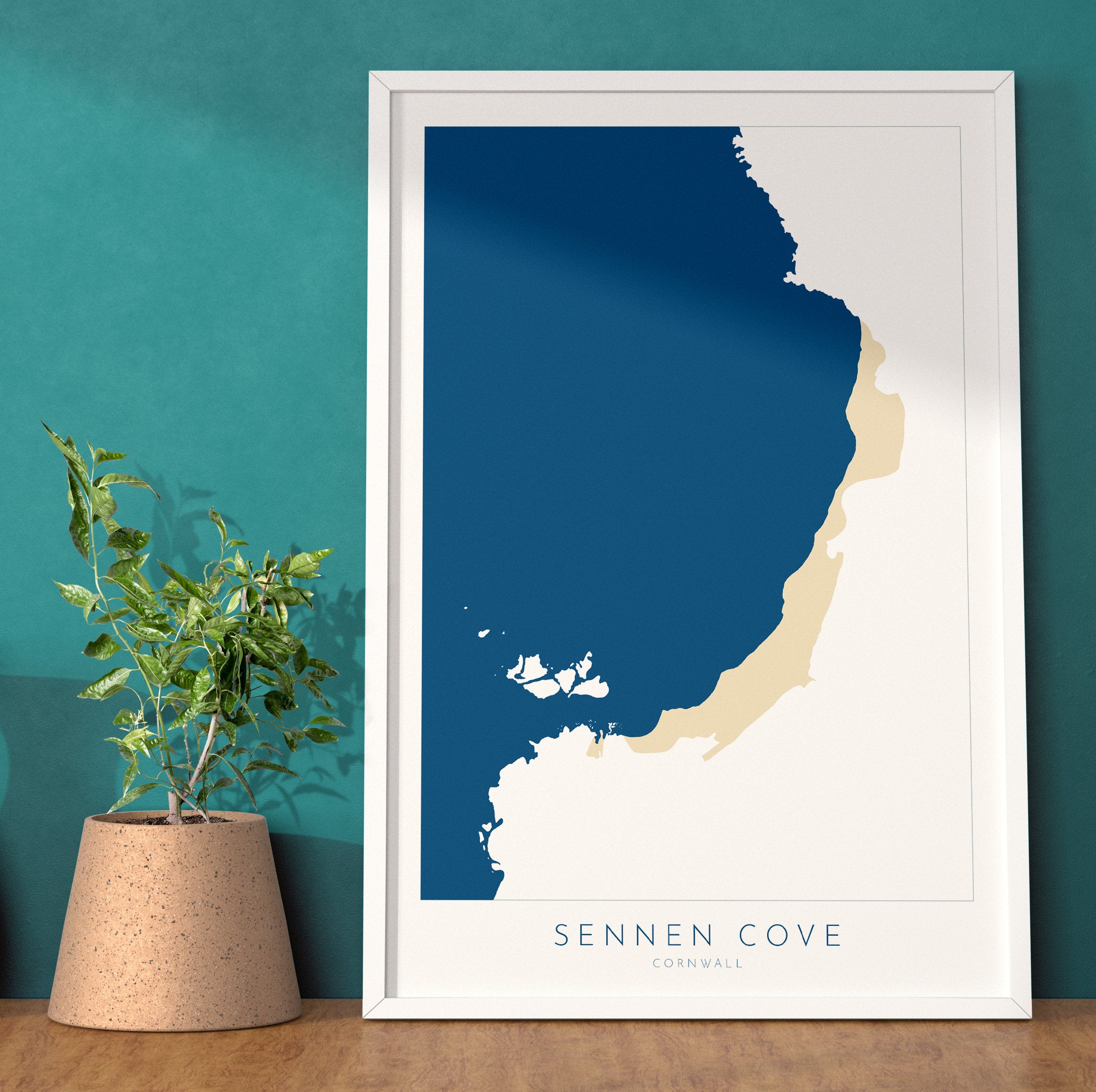 Sennen Cove Print- Cornwall Art, Sennen Beach Art, Cornwall Map, Cornwall Coast, Cornwall Travel Print, Cornwall Art, Sennen Map