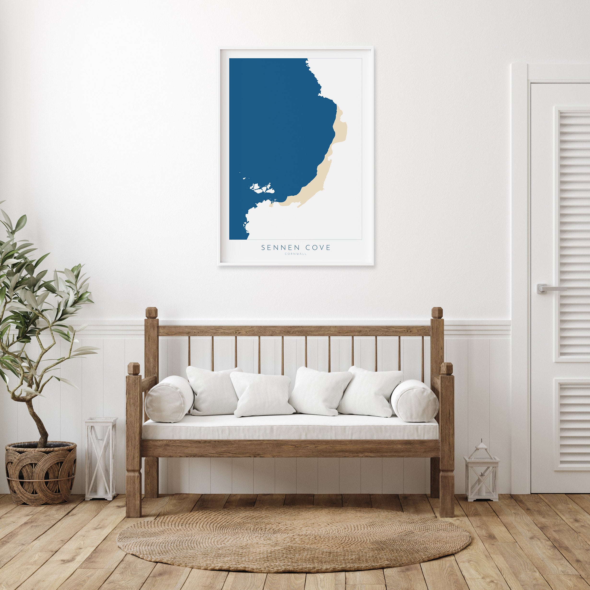 Sennen Cove Print- Cornwall Art, Sennen Beach Art, Cornwall Map, Cornwall Coast, Cornwall Travel Print, Cornwall Art, Sennen Map