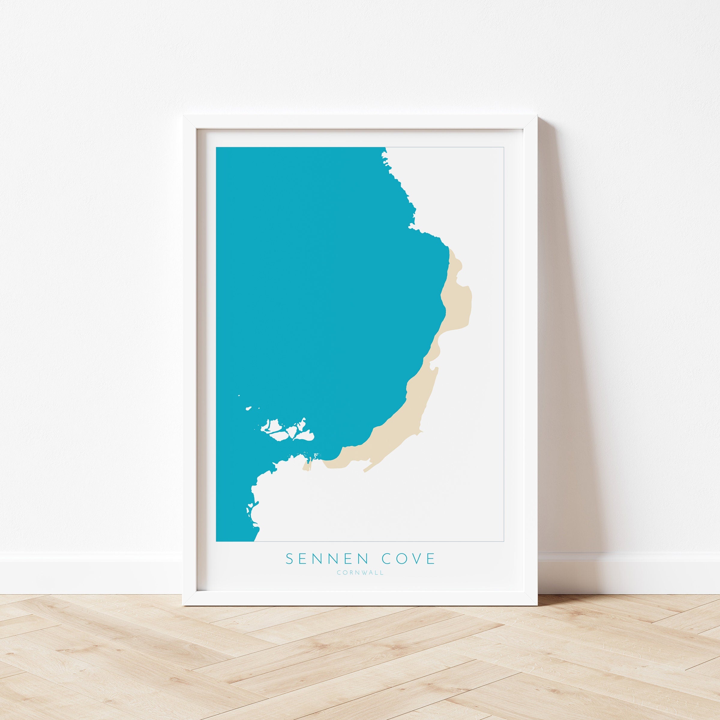 Sennen Cove Print- Cornwall Art, Sennen Beach Art, Cornwall Map, Cornwall Coast, Cornwall Travel Print, Cornwall Art, Sennen Map