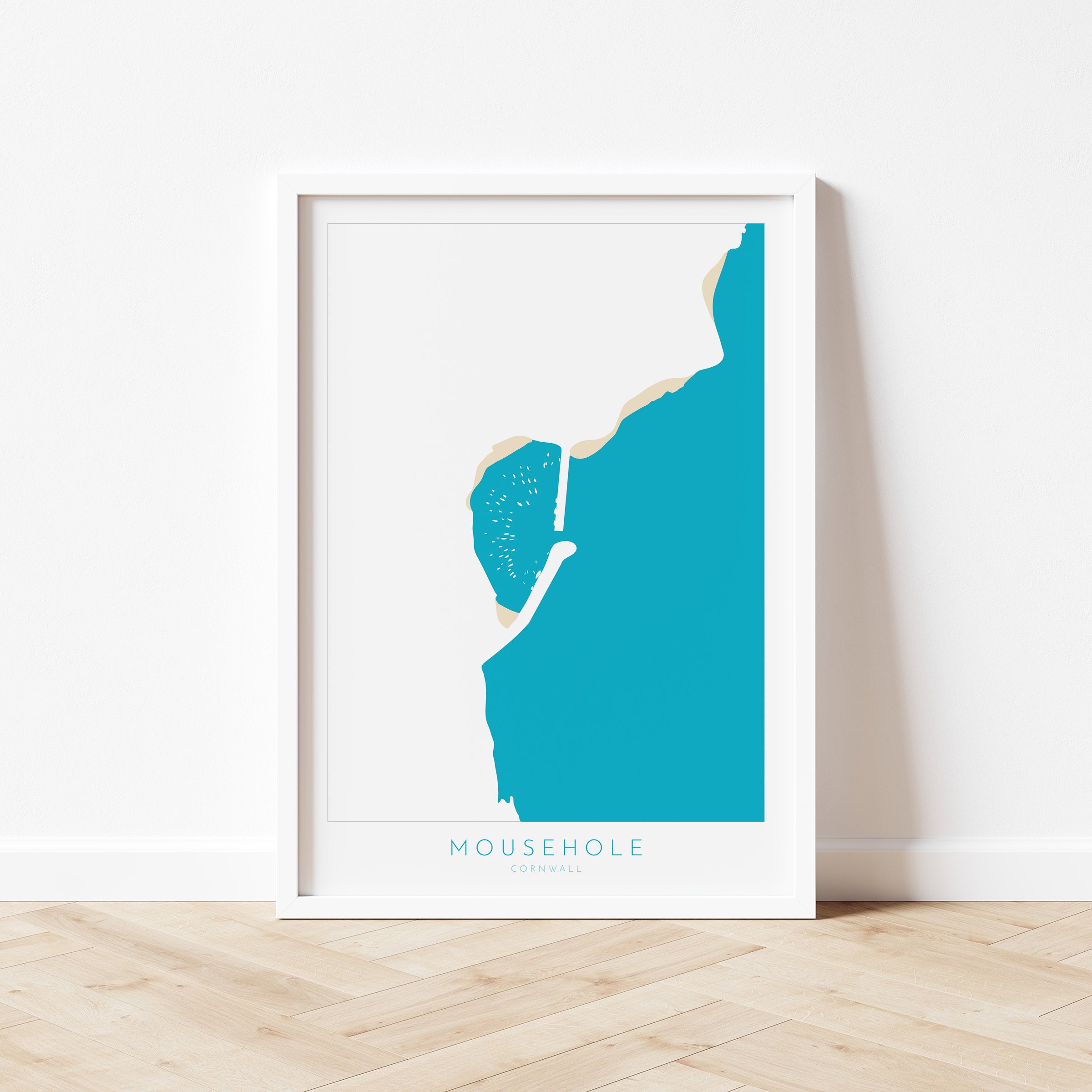 Mousehole Print- Mousehole Harbour, Cornwall Art, Cornwall Beach Art , Cornwall Map, Cornwall Coast, Mousehole Map, Cornwall Art