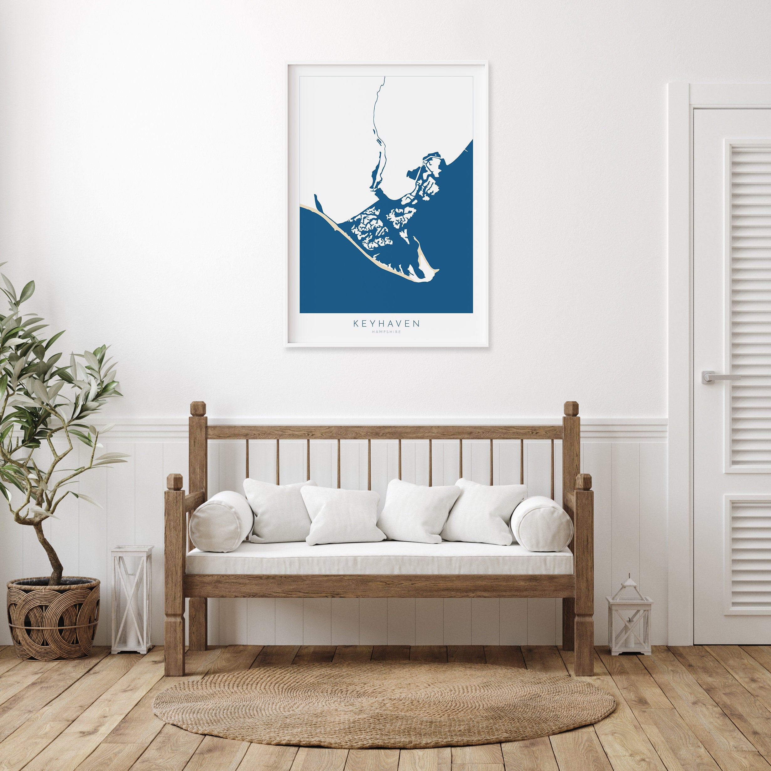 Keyhaven Print - Keyhaven Map, Keyhaven River Print, Hurst Castle Map Art, New Forest Travel Poster, Nautical Art, Hampshire, The Solent