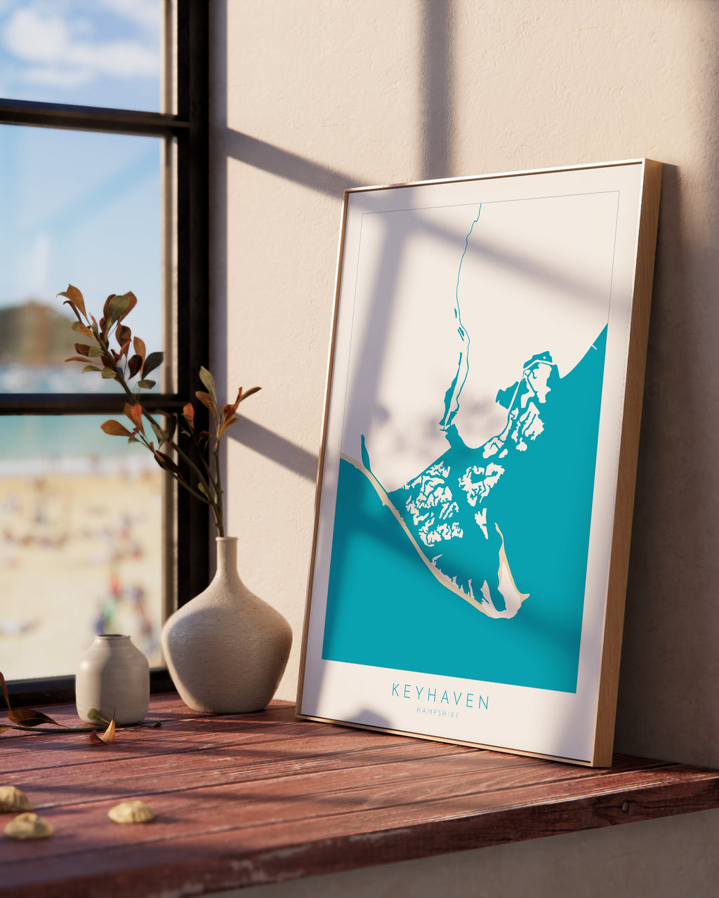 Keyhaven Print - Keyhaven Map, Keyhaven River Print, Hurst Castle Map Art, New Forest Travel Poster, Nautical Art, Hampshire, The Solent