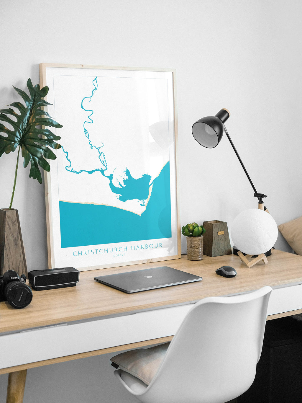 Christchurch Harbour Map - Christchurch Art, Mudeford, Bosham, Hengistbury Head, Nautical Art, Bournemouth Art, Dorset, Dorset Beach Art