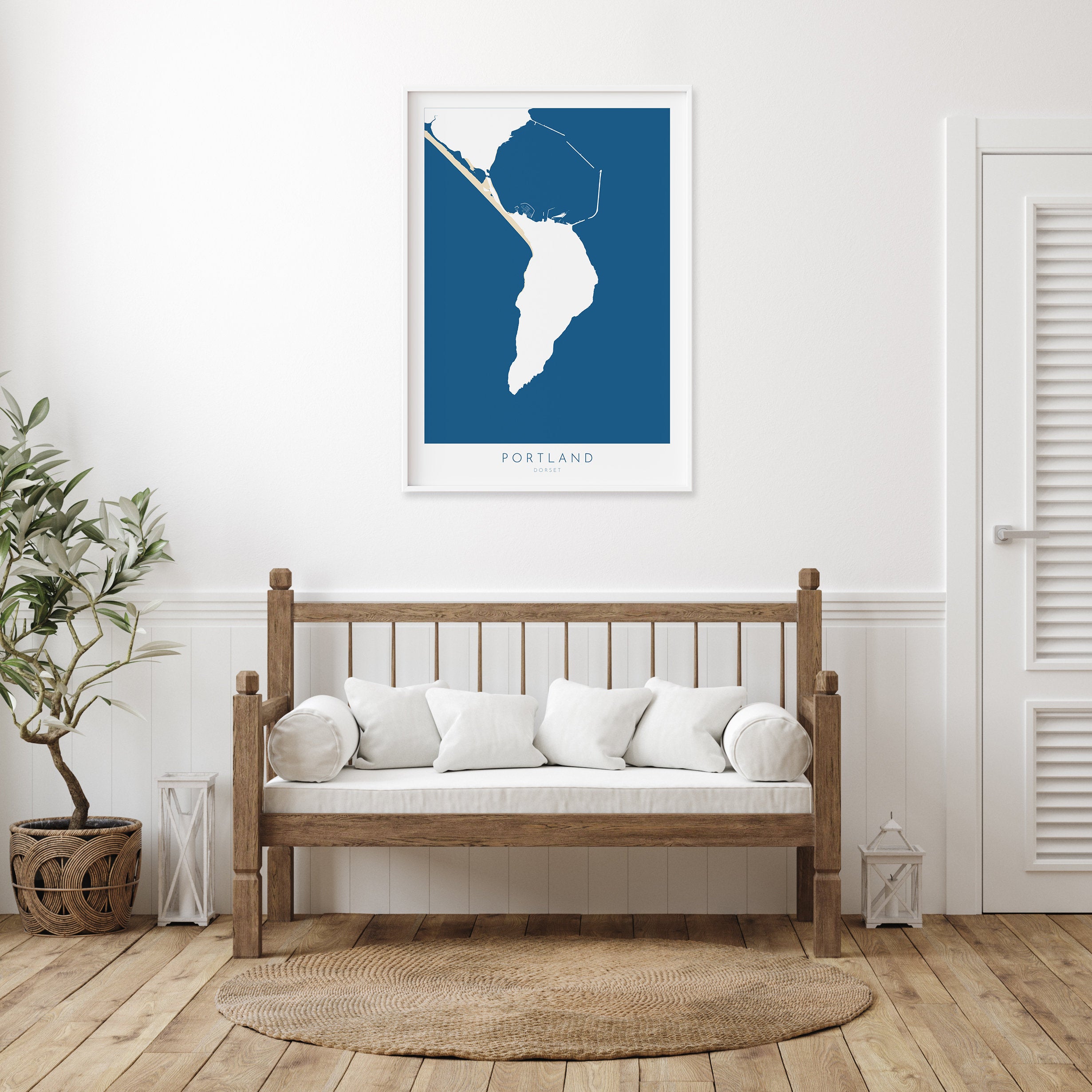 Isle of Portland Map - Dorset Art, Portland Dorset Print, Portland Harbour Map art, Portland UK, Jurassic Coast Map, Dorset Travel Poster