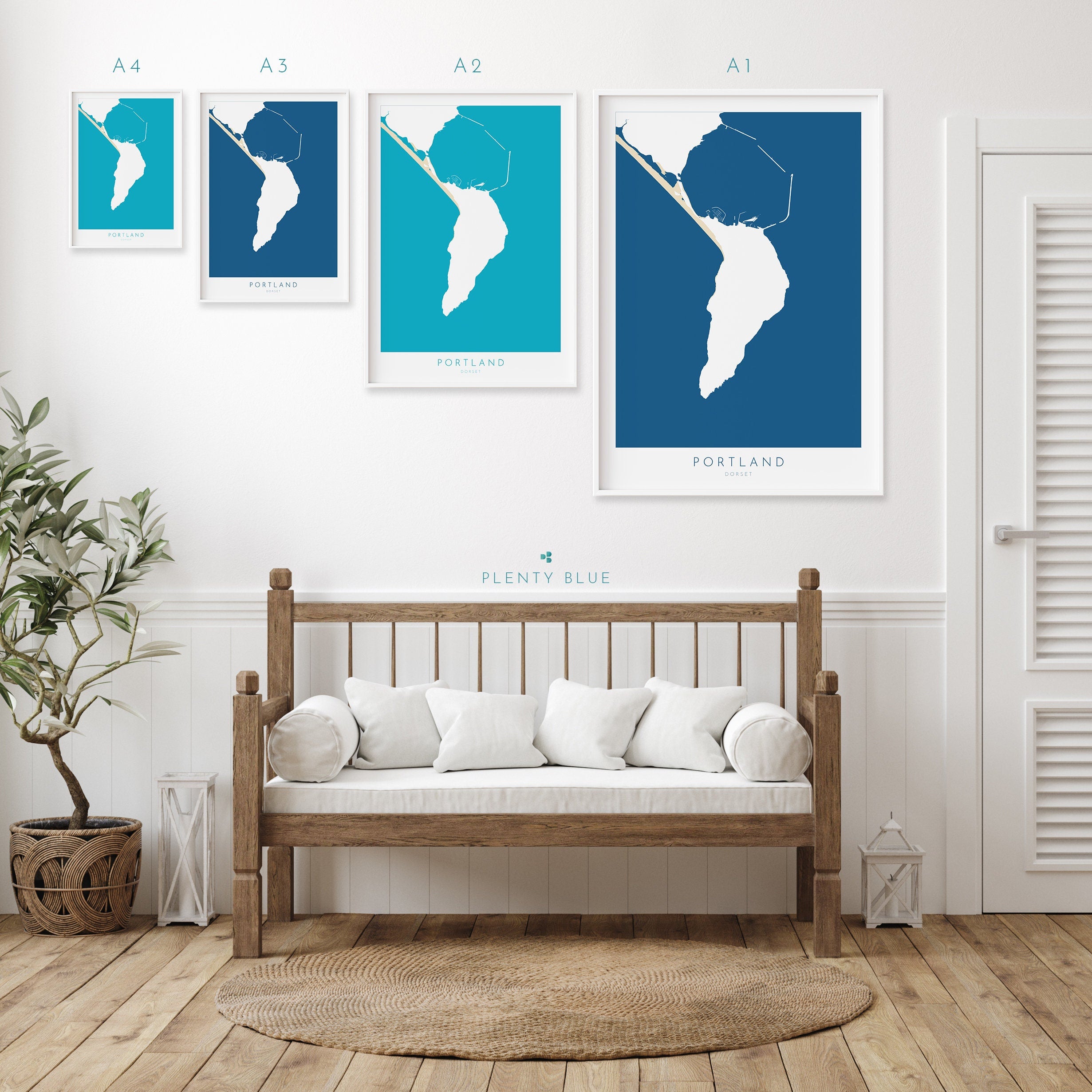 Isle of Portland Map - Dorset Art, Portland Dorset Print, Portland Harbour Map art, Portland UK, Jurassic Coast Map, Dorset Travel Poster