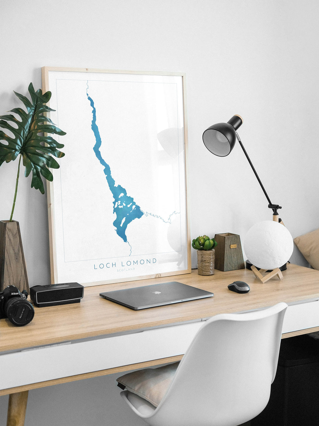 Loch Lomond Map Art, Loch Lomond Print, Loch Map, Scotland Loch, Travel Poster, Map Art, Scotland, The Trossachs National Park, Glasgow