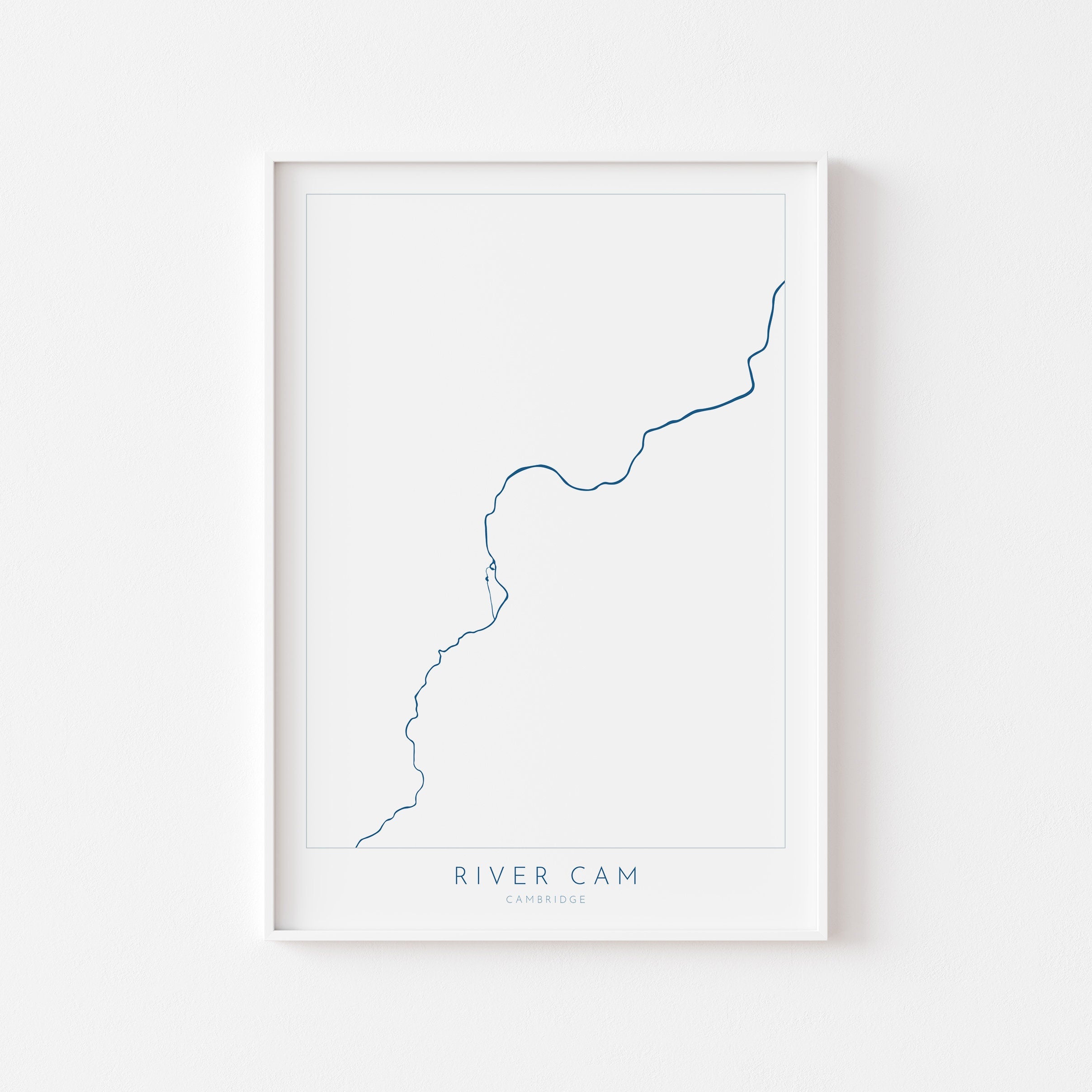 River Cam Art - Cambridge Map, River Cam Map, Cambridge Art Print, River Cam Art, Cambridge Travel Poster, Punting Cambridge