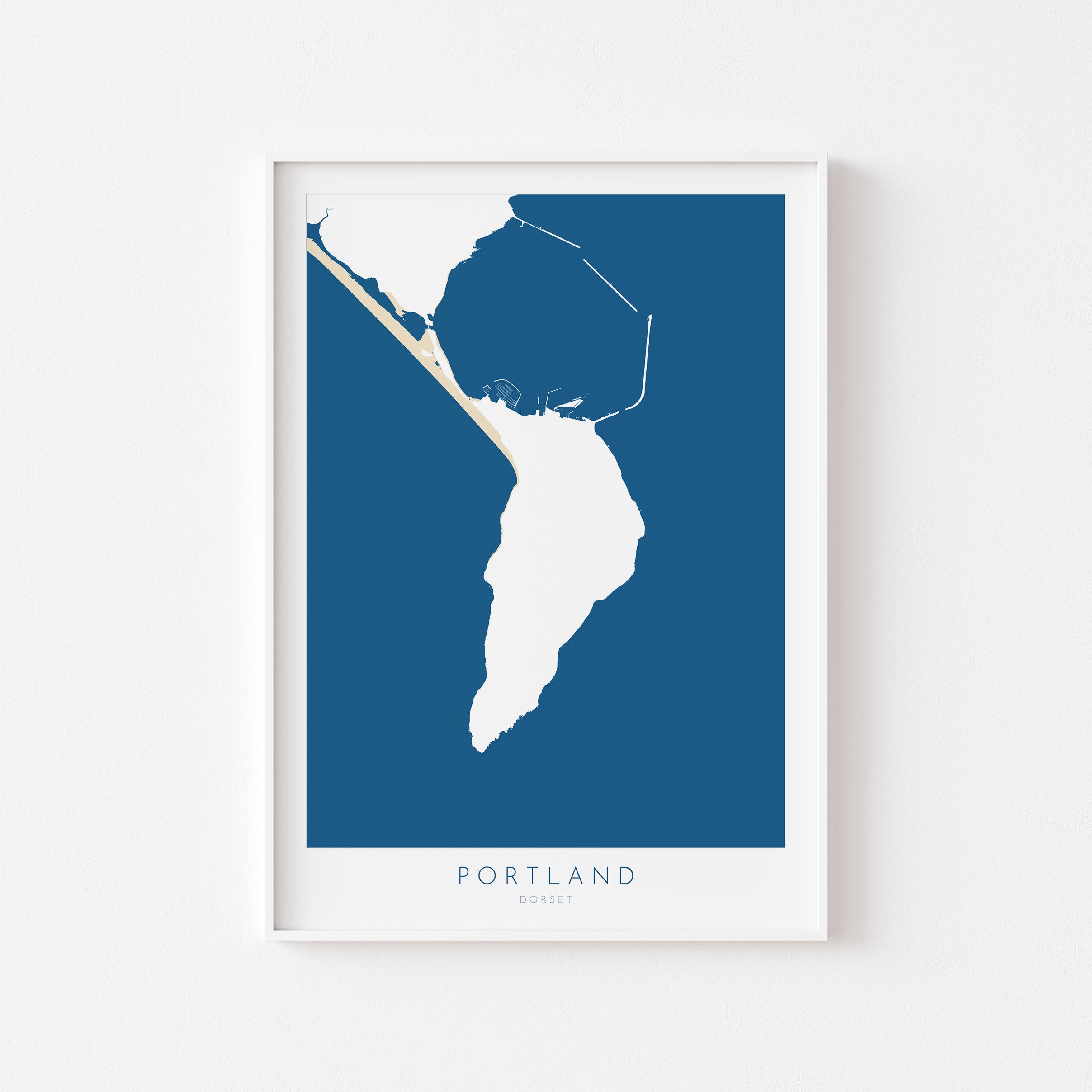 Isle of Portland Map - Dorset Art, Portland Dorset Print, Portland Harbour Map art, Portland UK, Jurassic Coast Map, Dorset Travel Poster