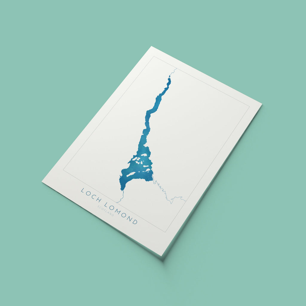 Loch Lomond Map Art, Loch Lomond Print, Loch Map, Scotland Loch, Travel Poster, Map Art, Scotland, The Trossachs National Park, Glasgow