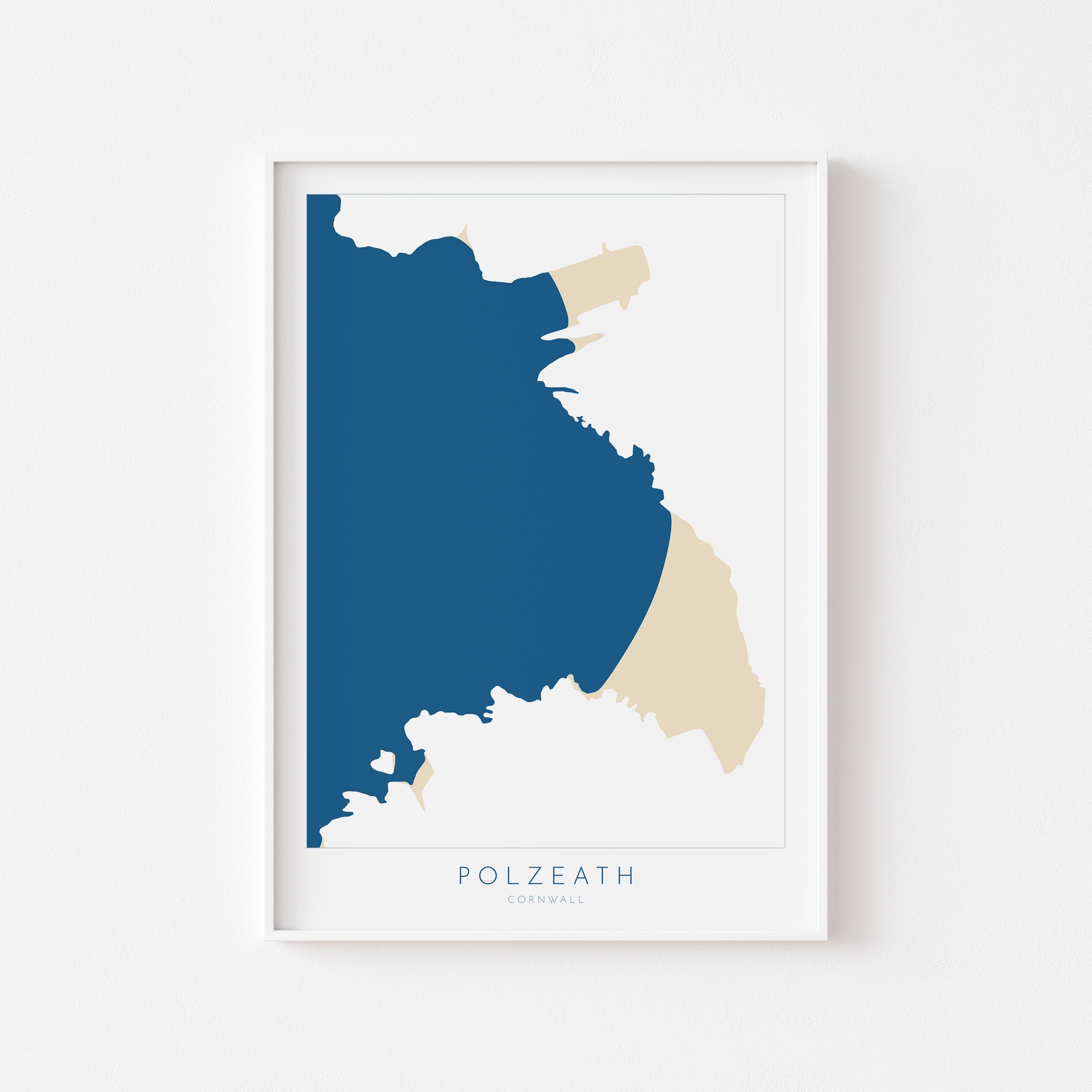 Polzeath Print - Cornwall Map, Polzeath Beach Poster, Camel Estuary Art, Padstow Print, North Cornwall, Cornish Coast