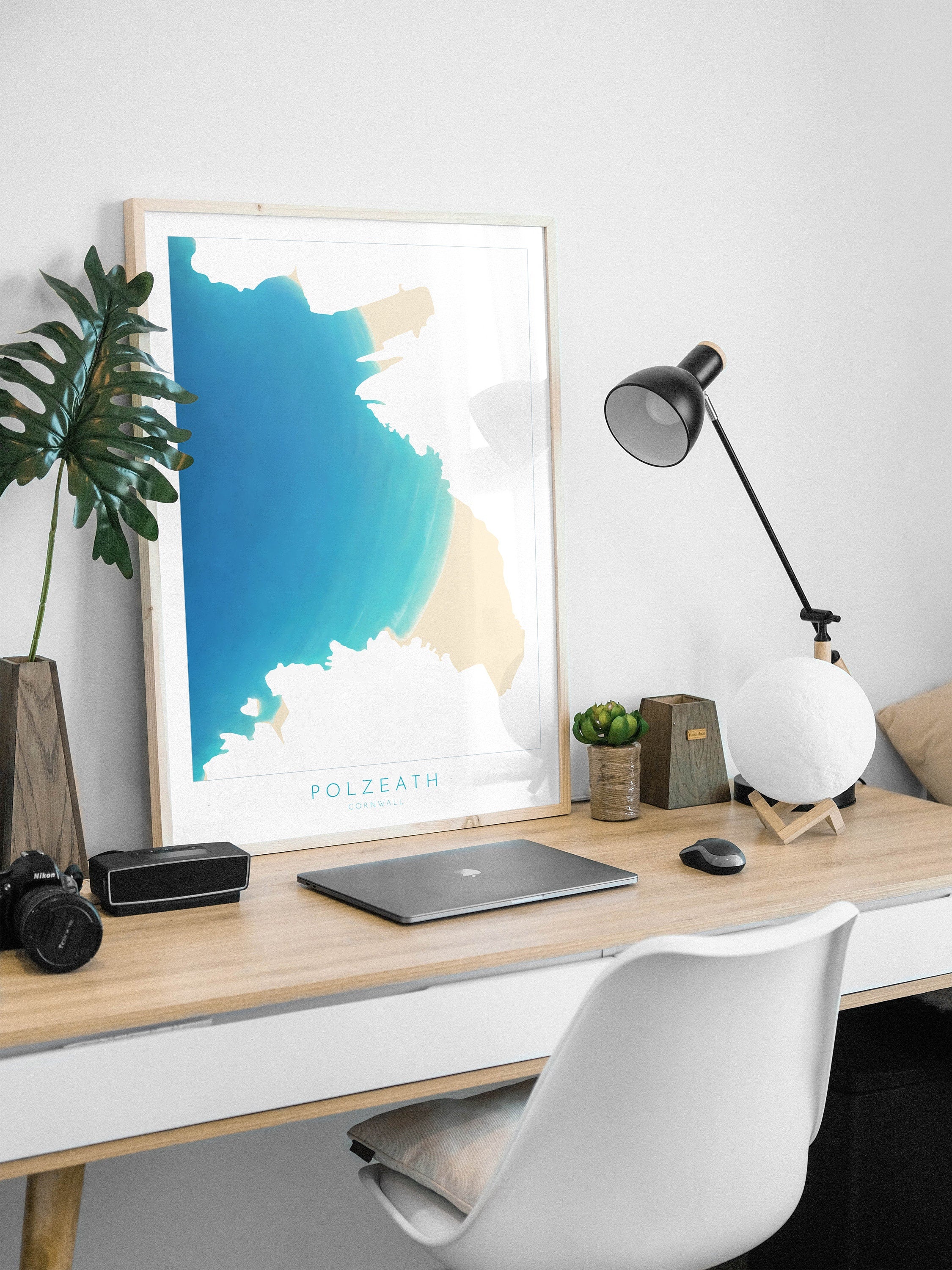 Polzeath Print - Cornwall Map, Polzeath Beach Poster, Camel Estuary Art, Padstow Print, North Cornwall, Cornish Coast