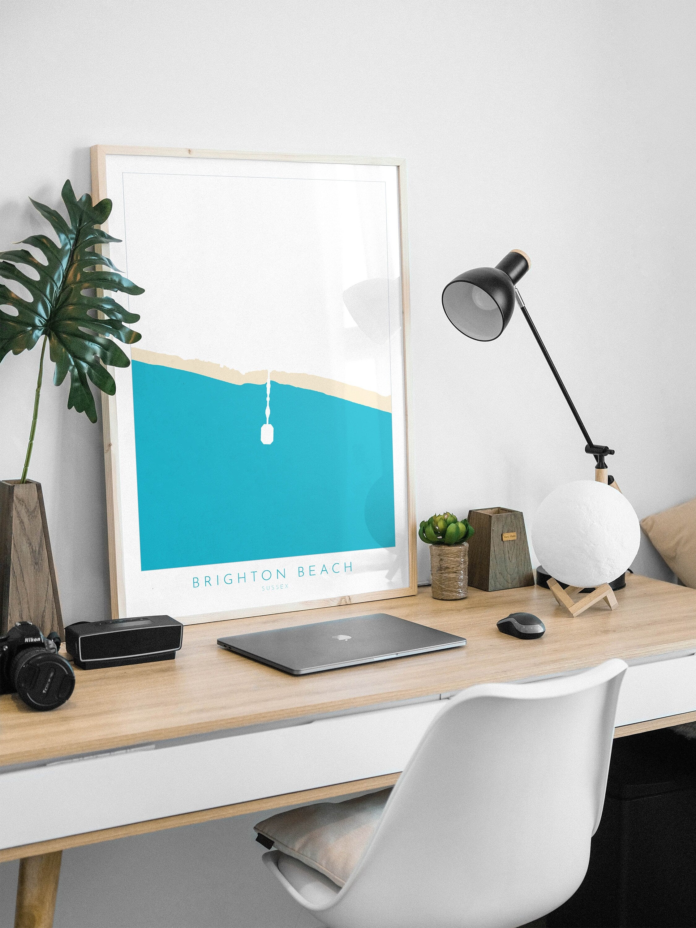 Brighton Beach Art - Brighton Pier Art, Brighton Map, Beach art, Sussex Coast, Sussex Map, Travel Print, Sussex Art