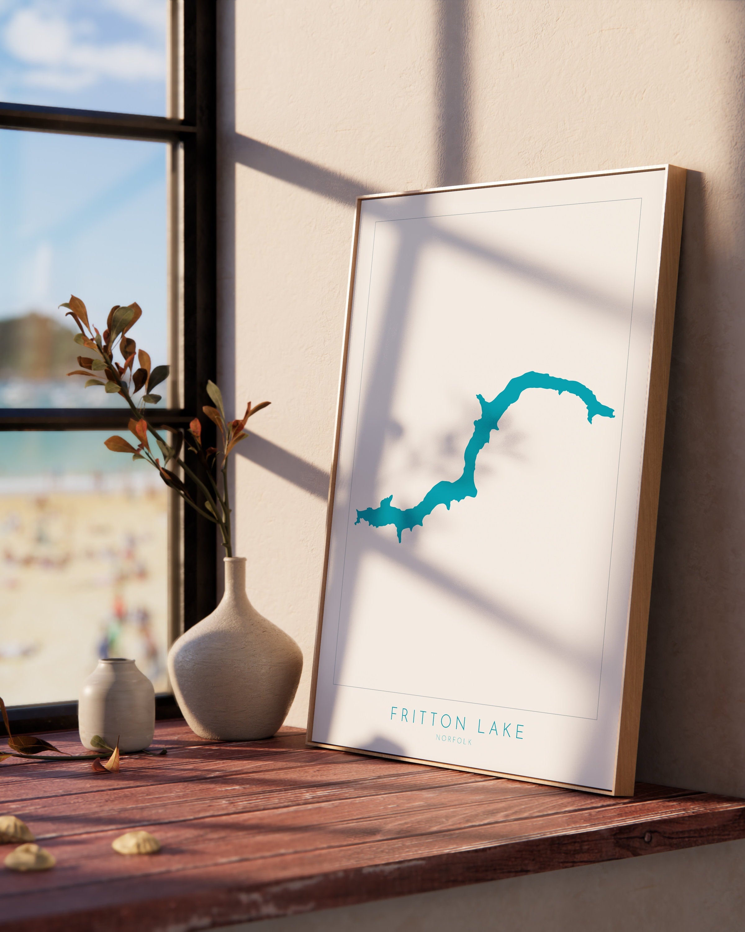 Fritton lake - Fritton Norfolk Map, Norfolk Map, Great Yarmouth map Art, Fritton Lake Map, Norfolk Map Art,