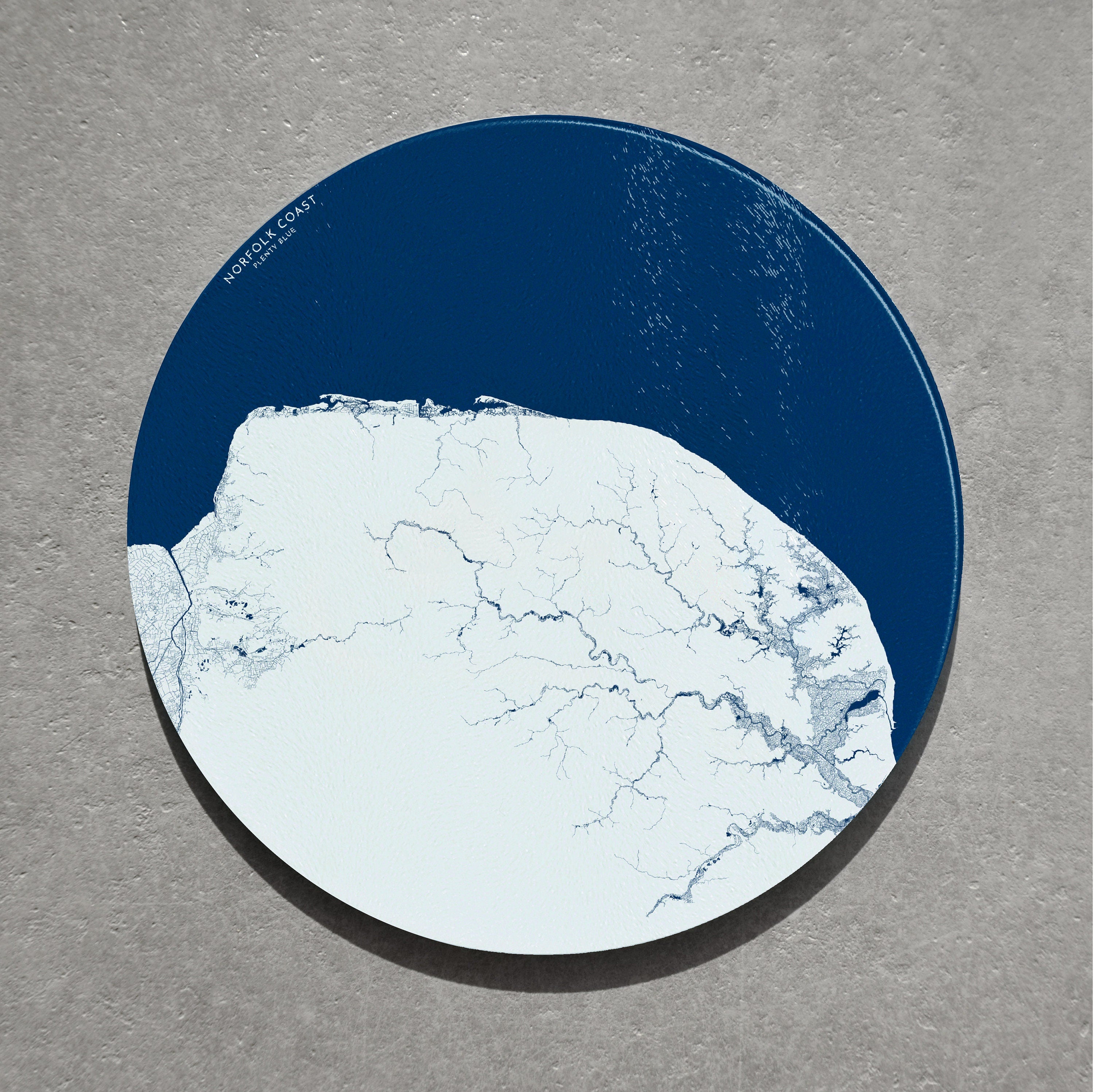 Norfolk Coast Chopping Board - Norfolk Map, Norfolk Gift, Blakeney Map, Great Yarmouth Art, Norwich Map, Well-next-the-sea Worktop Saver