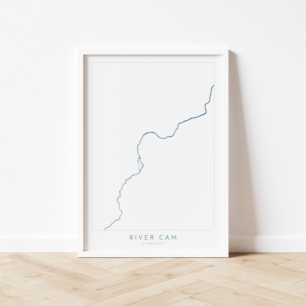 River Cam Art - Cambridge Map, River Cam Map, Cambridge Art Print, River Cam Art, Cambridge Travel Poster, Punting Cambridge