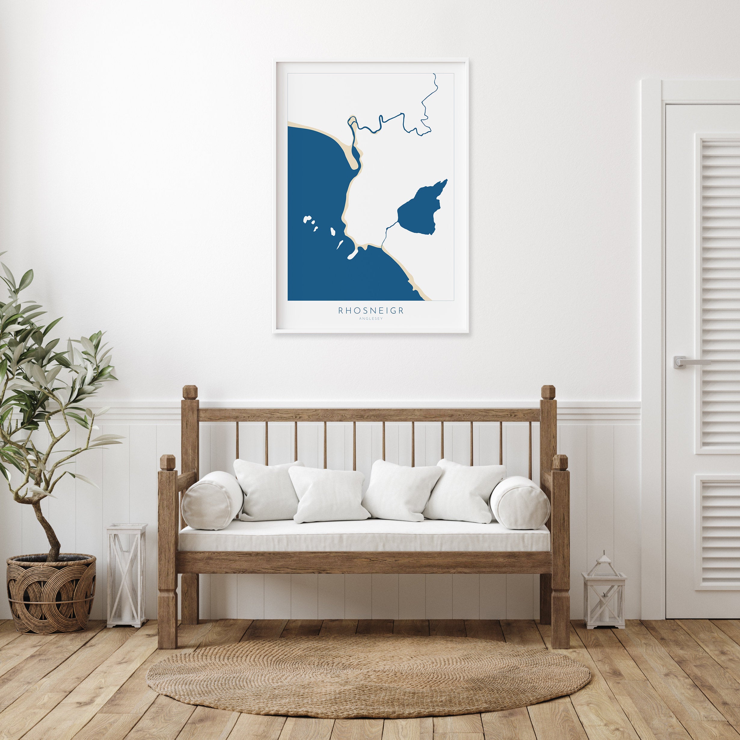 Holy Island Anglesey Map Art - Anglesey Map, Holy Island Map, Anglesey Coast, Wales Map Art, Anglesey Wales Map, Trearddur Bay, Holy Head